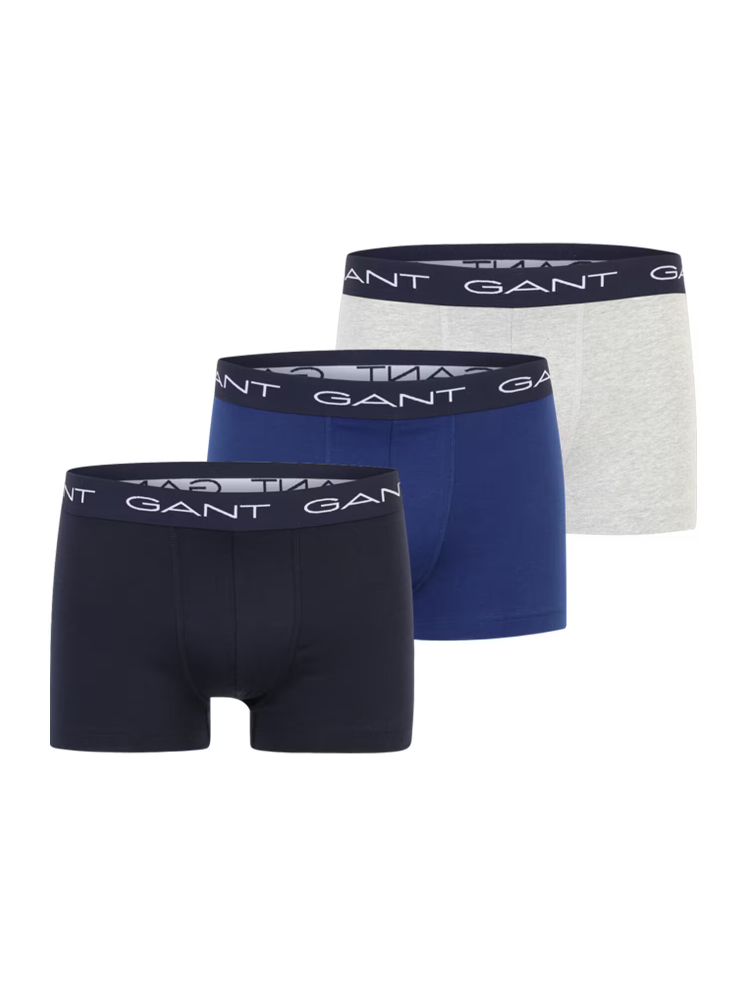 GANT Boxeri albastru / bleumarin / gri / alb - Pled.ro