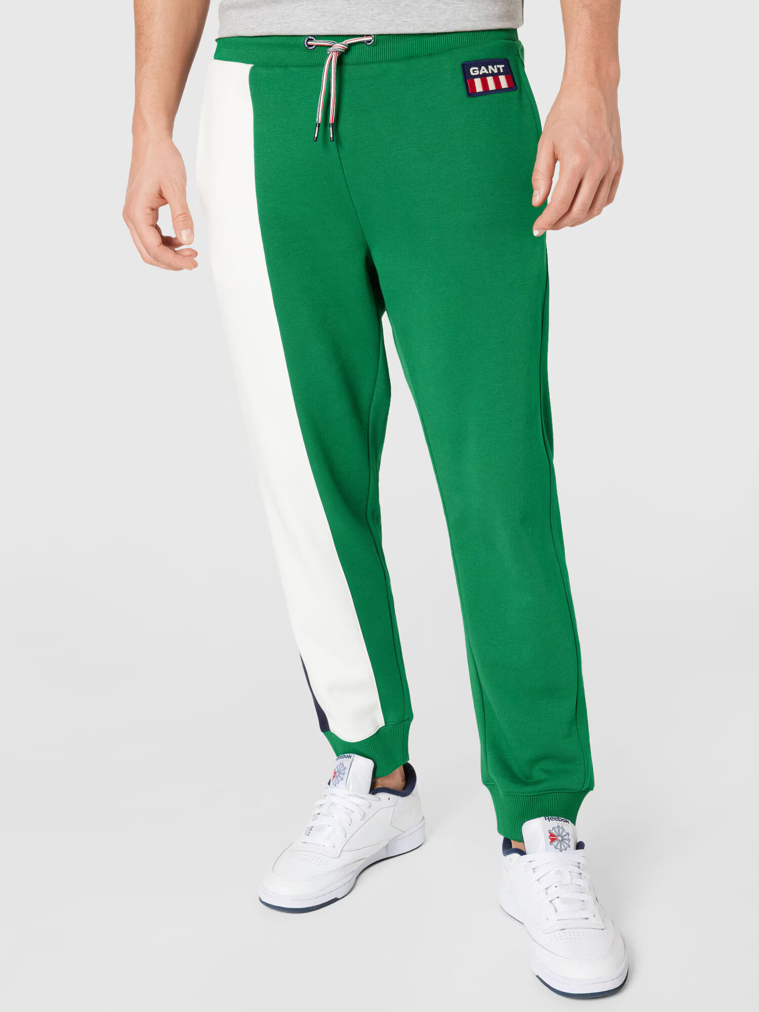 GANT Pantaloni bleumarin / verde iarbă / alb - Pled.ro