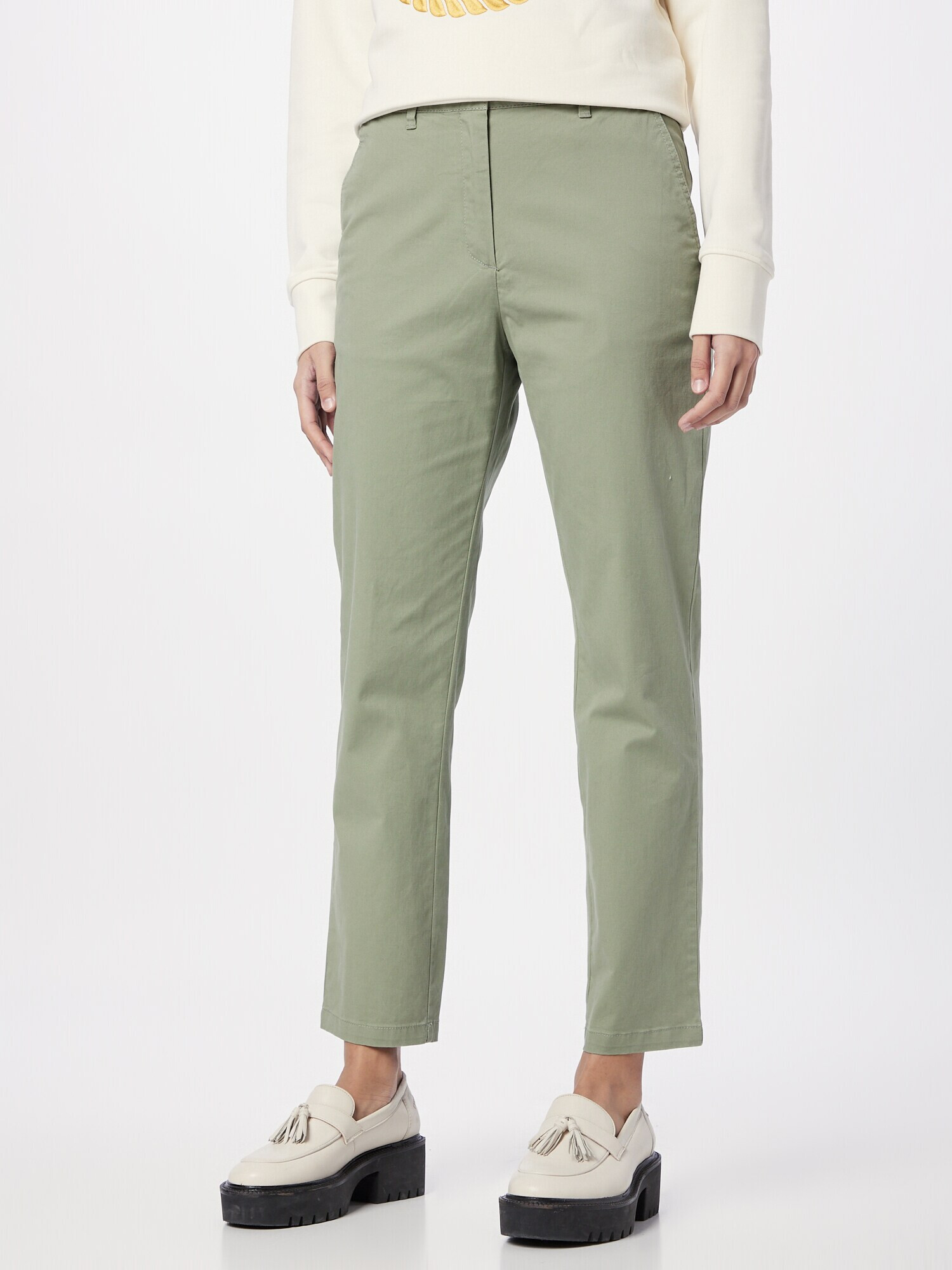 GANT Pantaloni eleganți verde pastel - Pled.ro