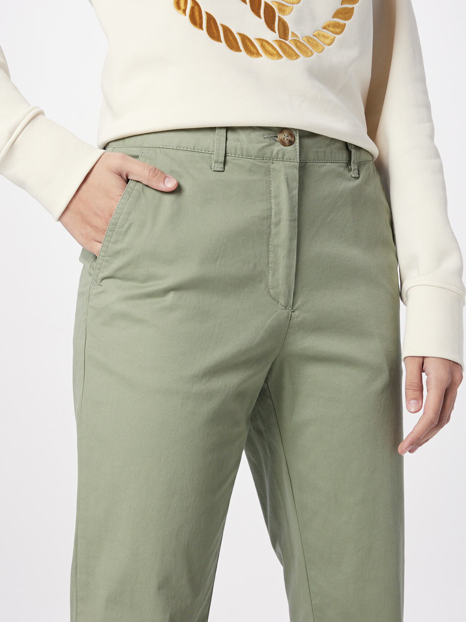 GANT Pantaloni eleganți verde pastel - Pled.ro