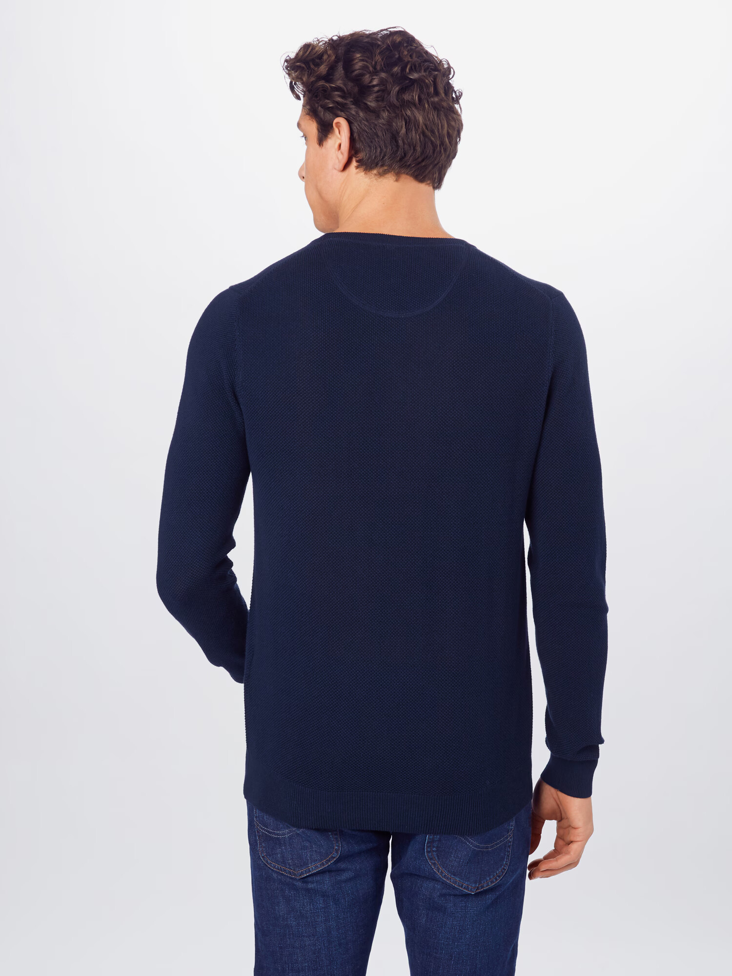 GANT Pulover bleumarin / alb - Pled.ro