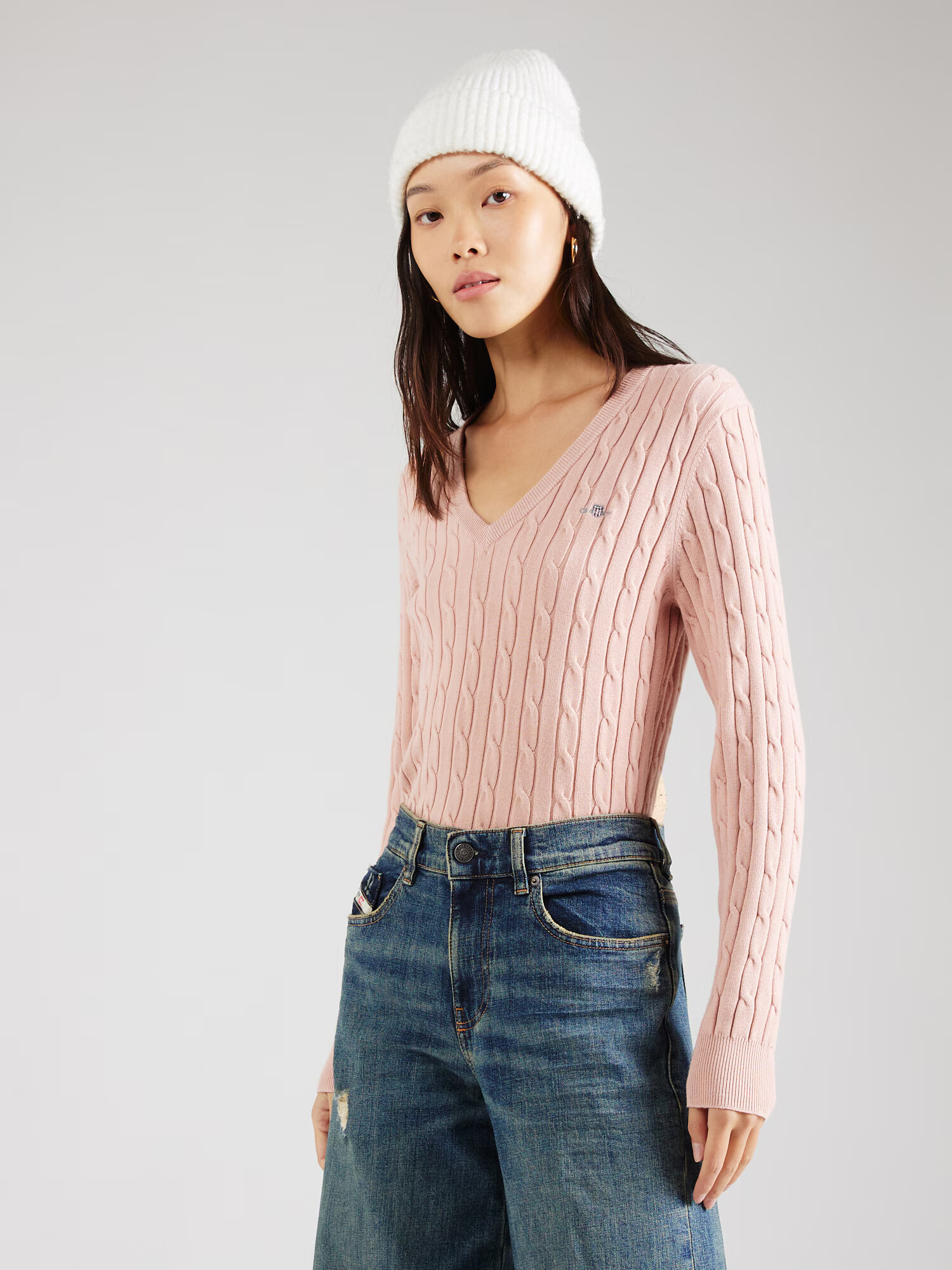 GANT Pulover roz pastel - Pled.ro