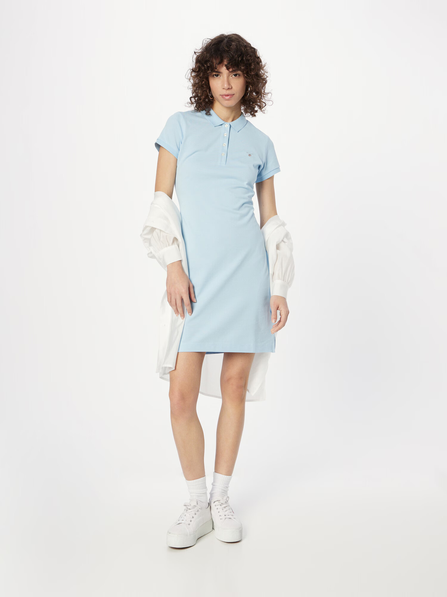 GANT Rochie bleumarin / albastru deschis / gri argintiu / roșu - Pled.ro