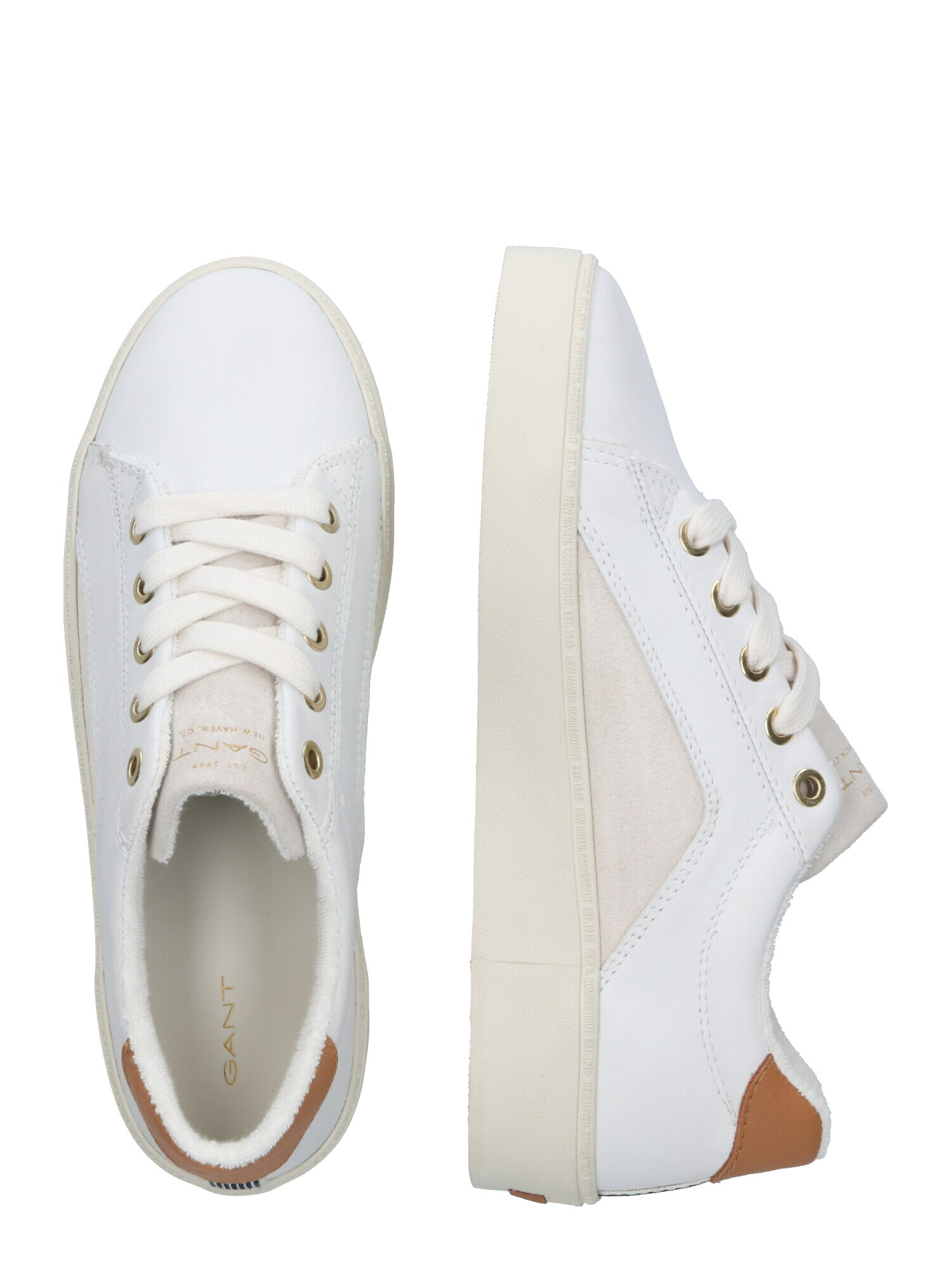 GANT Sneaker low 'Lagalilly' maro coniac / alb / alb murdar - Pled.ro