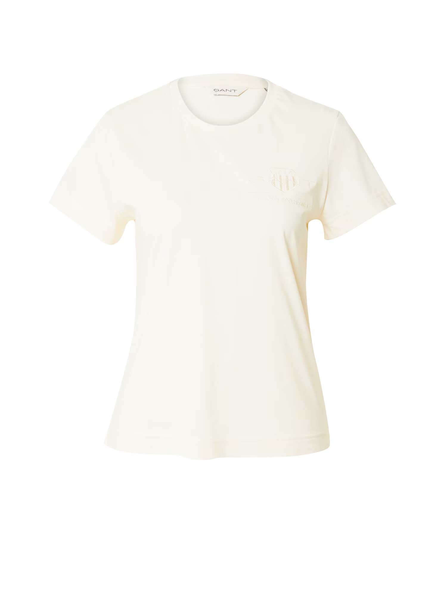 GANT Tricou alb natural - Pled.ro