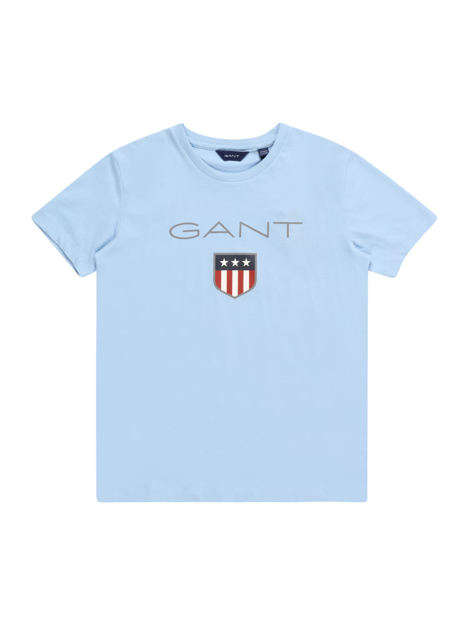 GANT Tricou albastru deschis / gri argintiu / roșu / alb - Pled.ro