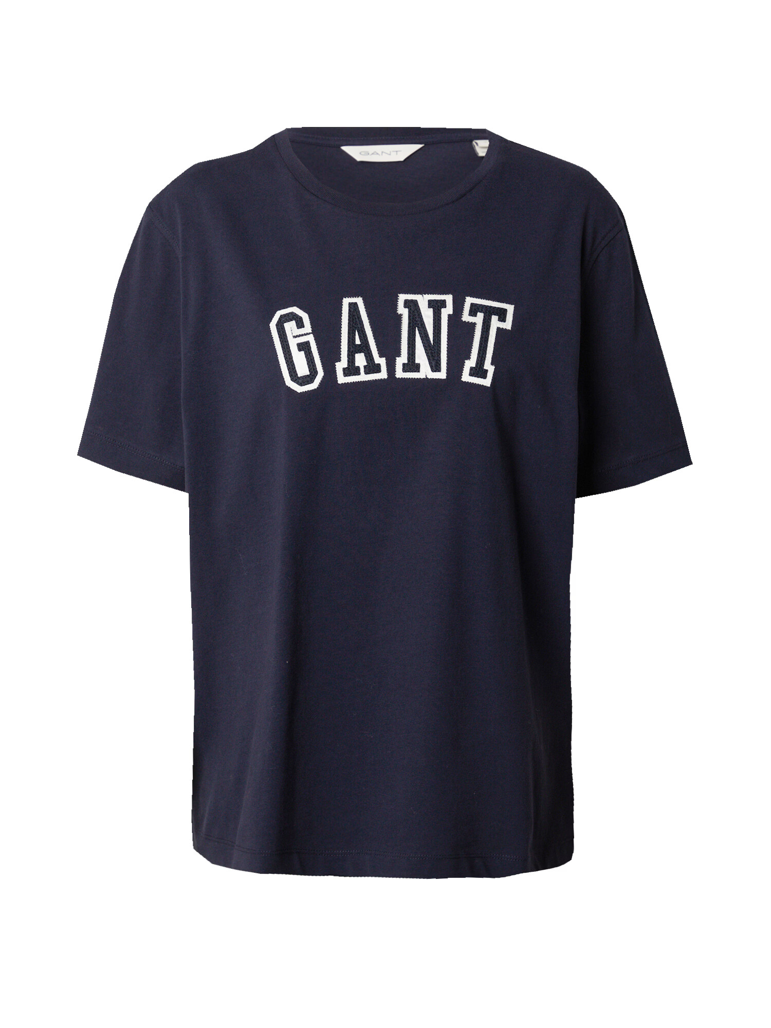 GANT Tricou albastru marin / alb - Pled.ro