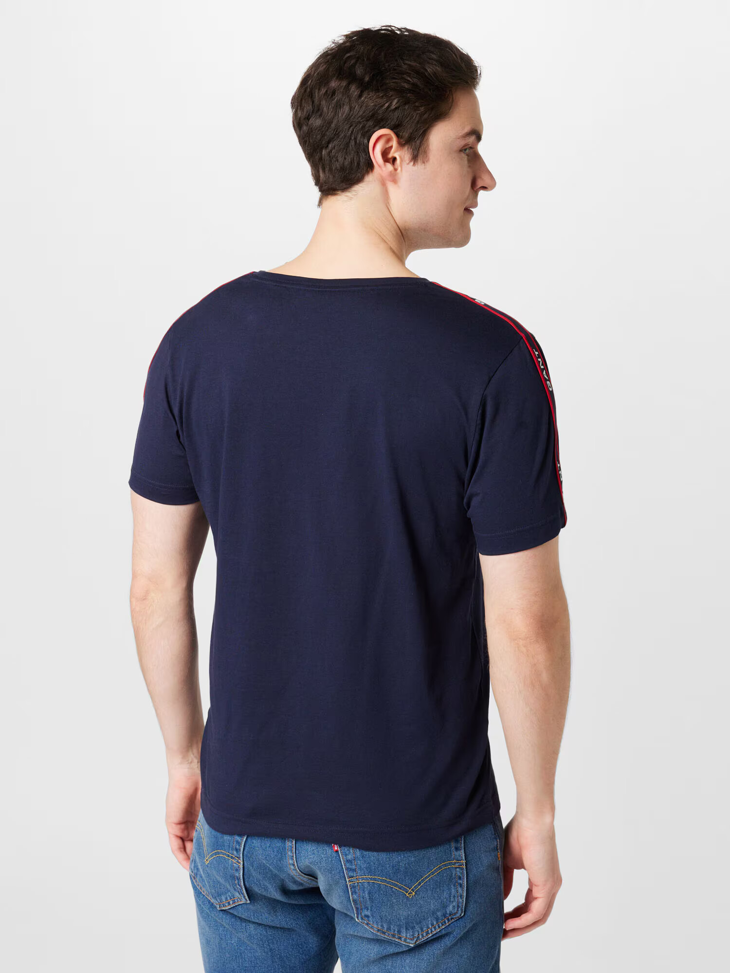 GANT Tricou albastru marin / bleumarin / roșu / alb - Pled.ro