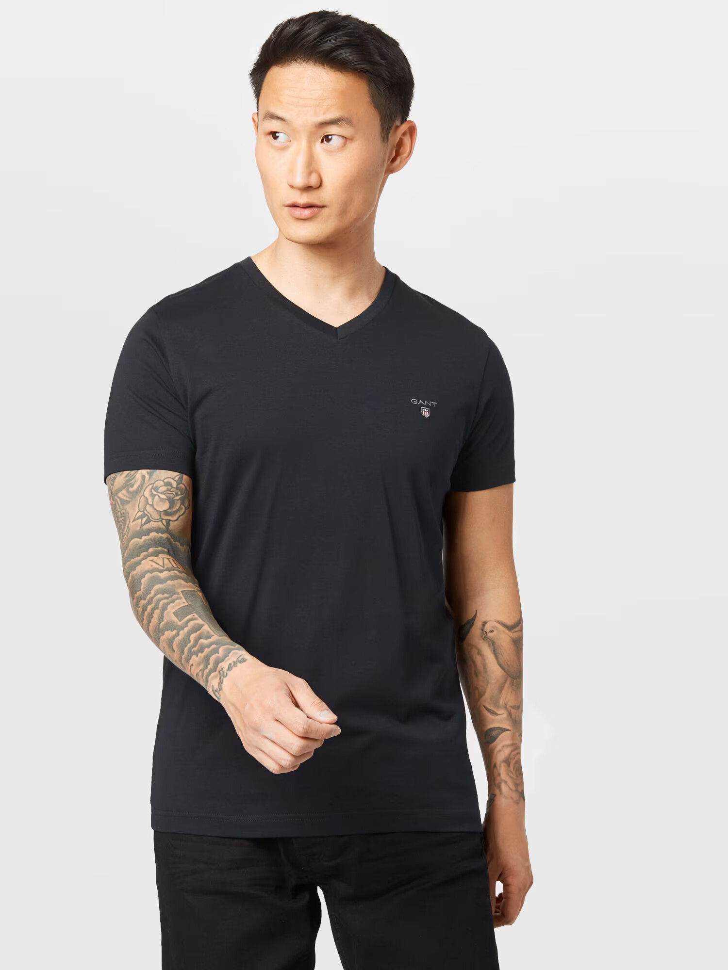 GANT Tricou negru - Pled.ro