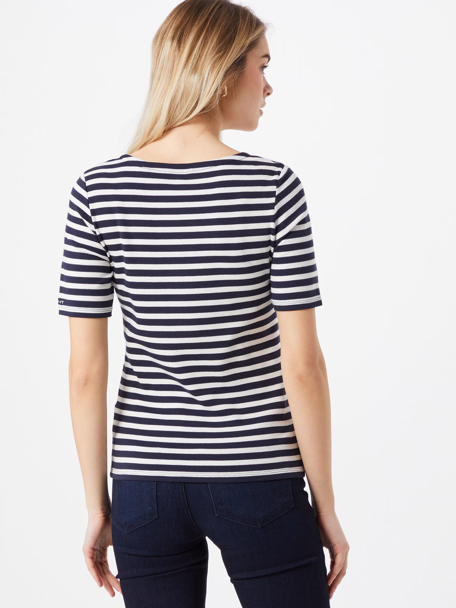 GANT Tricou albastru noapte / alb - Pled.ro