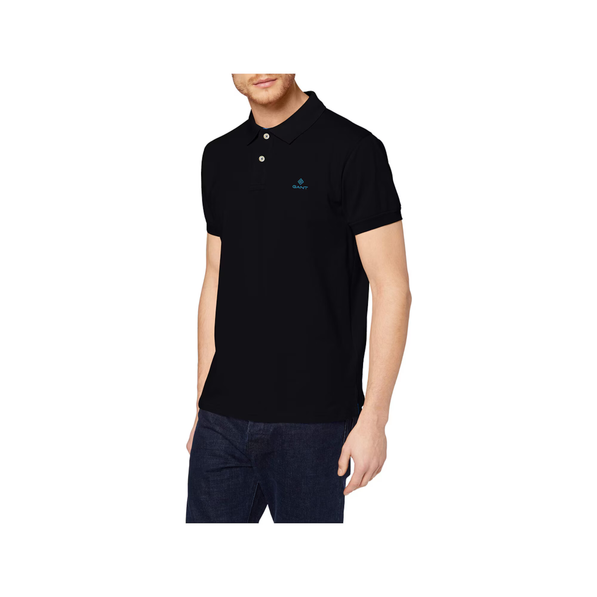 GANT Tricou albastru regal / negru - Pled.ro