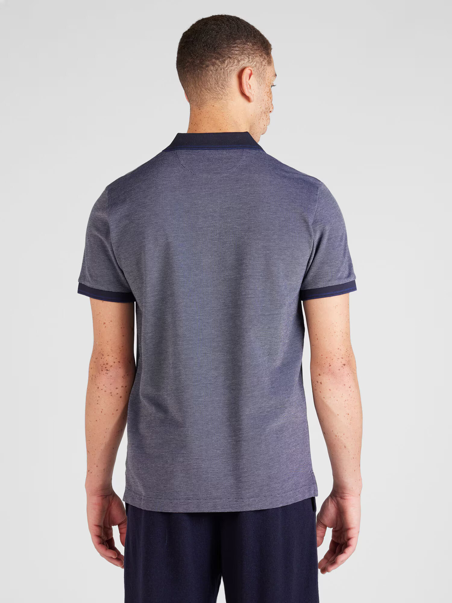 GANT Tricou bleumarin / alb - Pled.ro