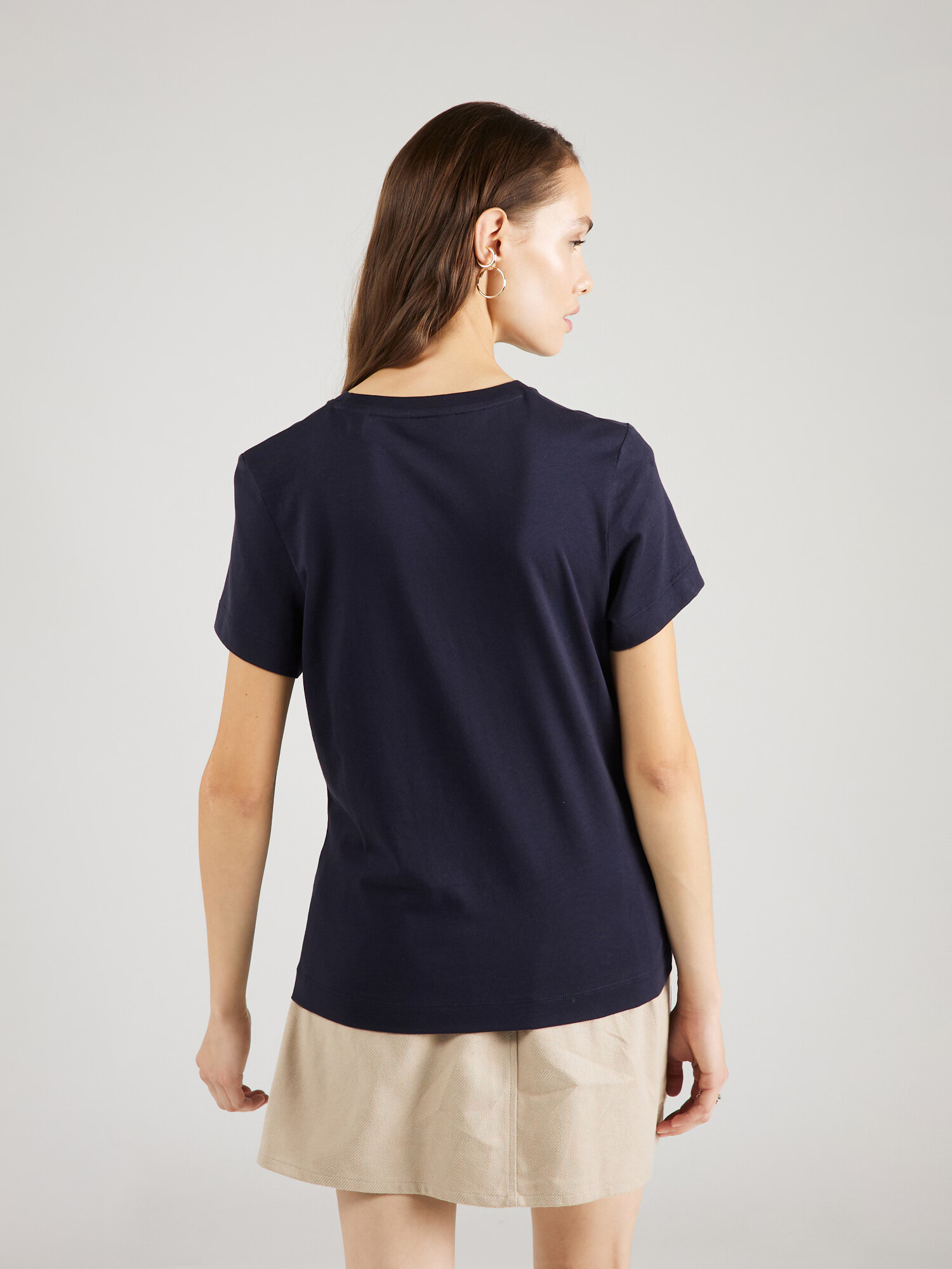 GANT Tricou bleumarin / alb - Pled.ro