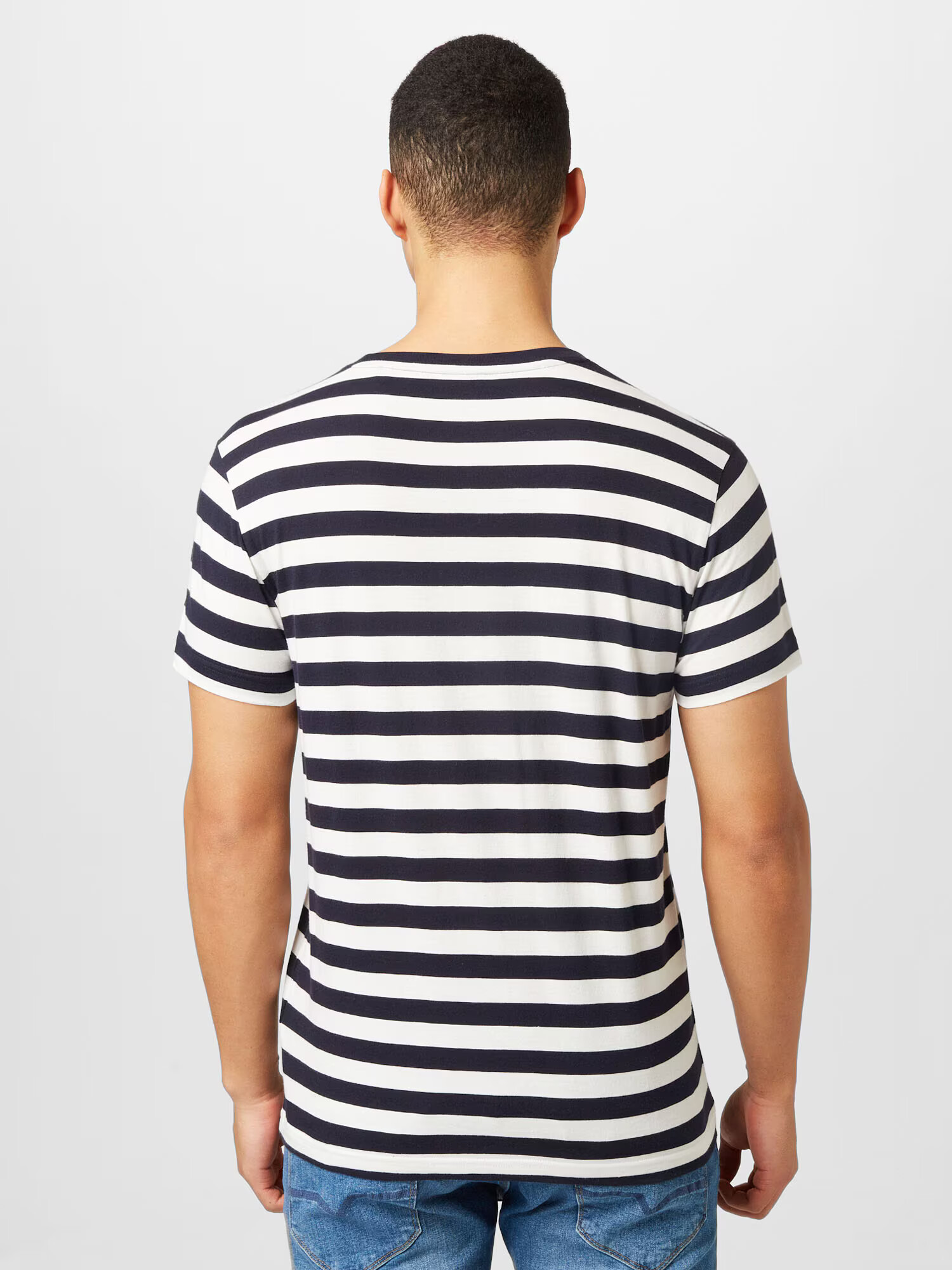 GANT Tricou bleumarin / alb - Pled.ro