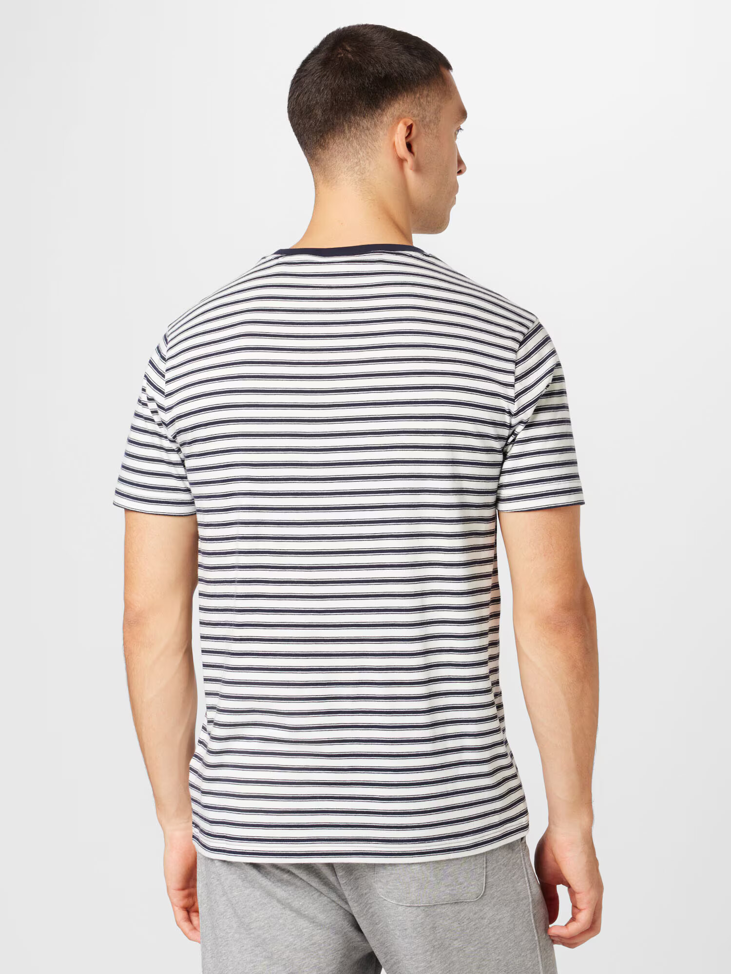 GANT Tricou bleumarin / alb - Pled.ro