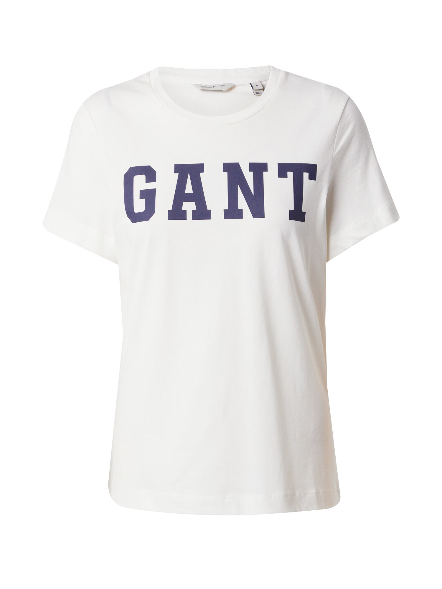 GANT Tricou bleumarin / alb murdar - Pled.ro