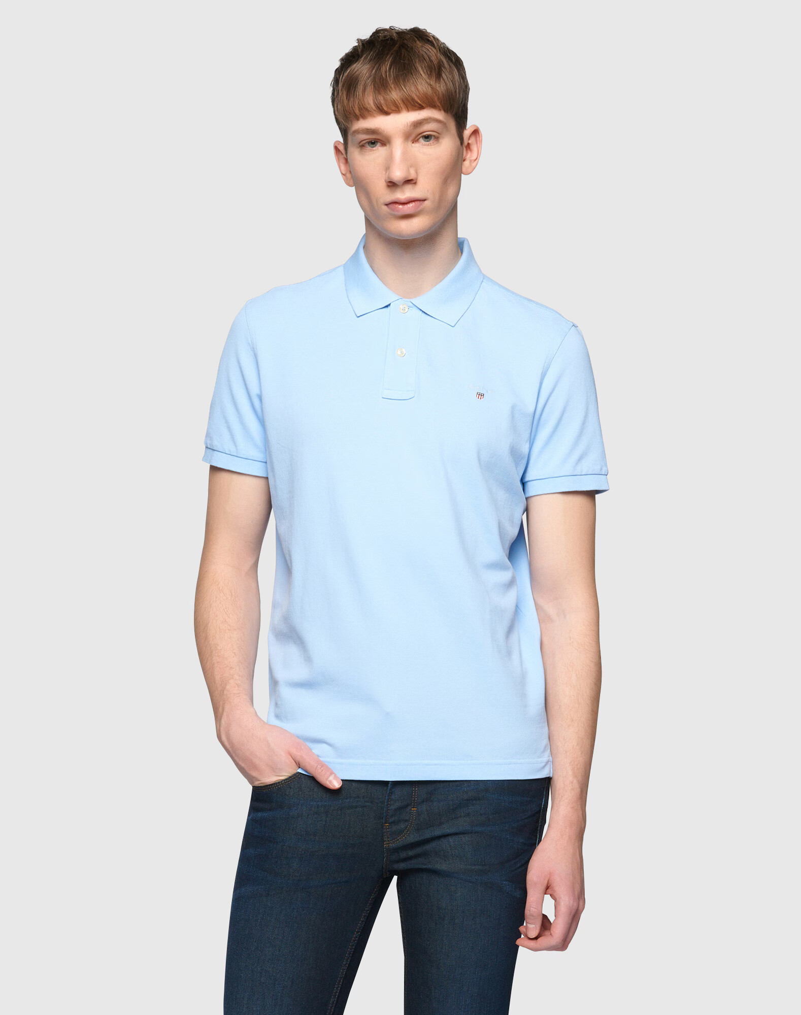 GANT Tricou bleumarin / albastru deschis / roșu / alb - Pled.ro