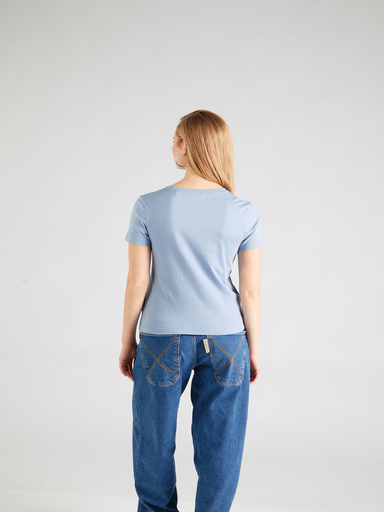 GANT Tricou bleumarin / albastru fumuriu / alb - Pled.ro