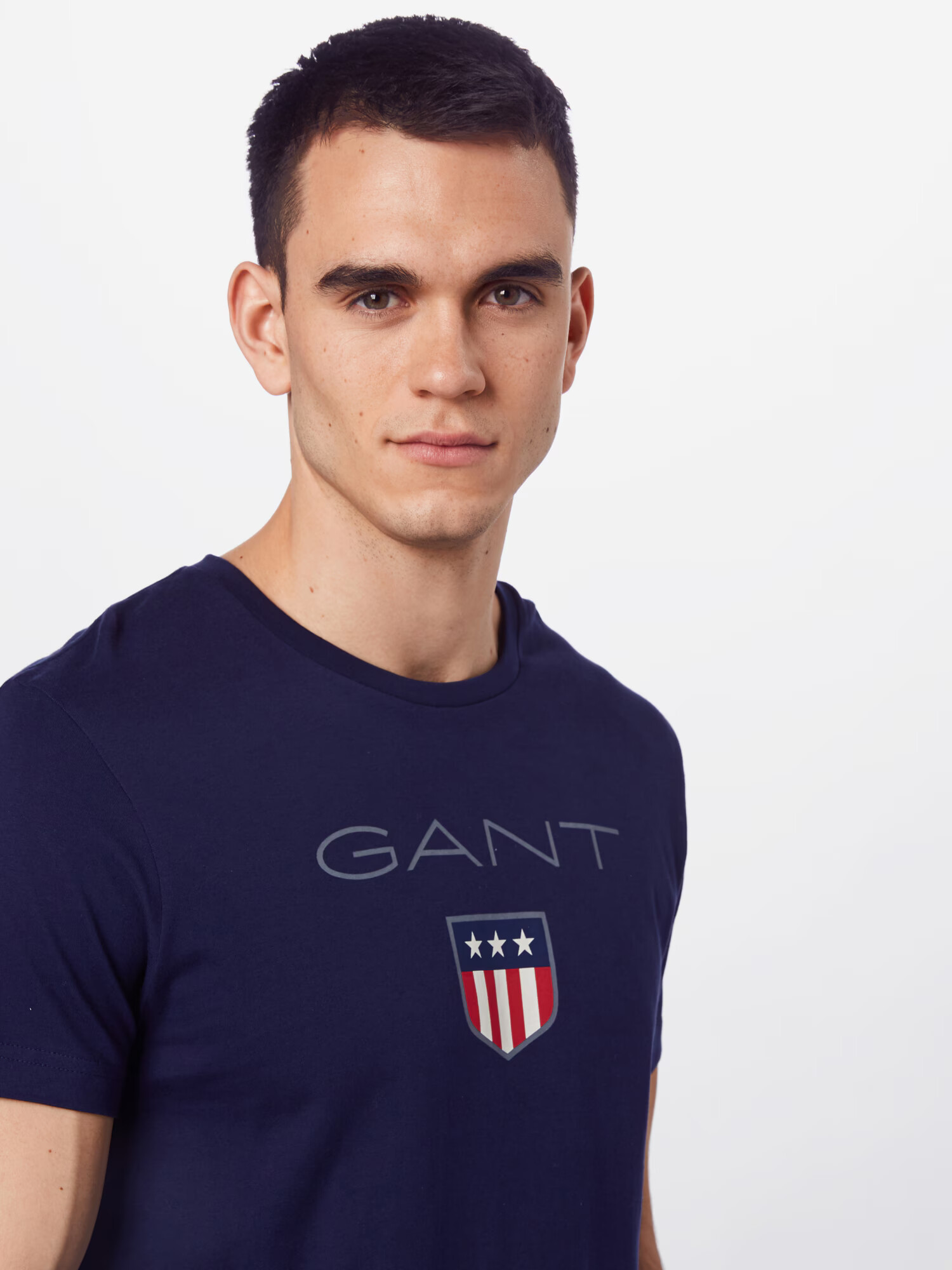 GANT Tricou bleumarin / albastru fumuriu / roșu / alb - Pled.ro