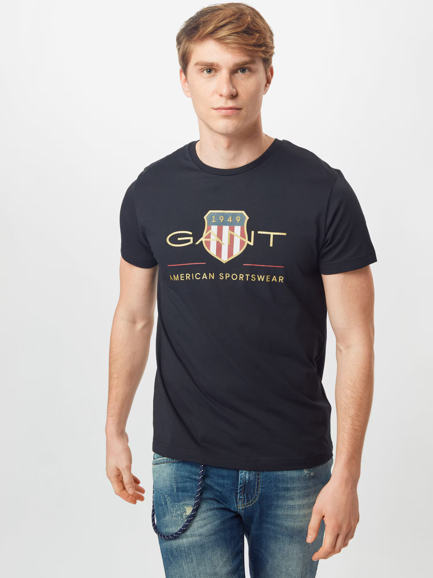 GANT Tricou bleumarin / auriu / roșu / negru / alb - Pled.ro