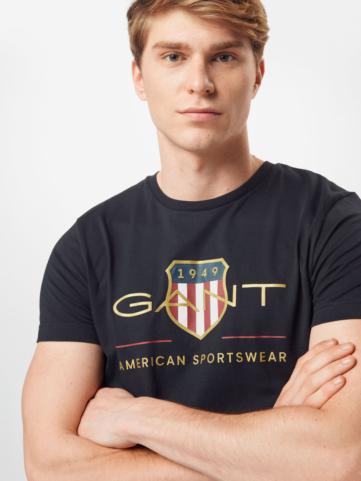 GANT Tricou bleumarin / auriu / roșu / negru / alb - Pled.ro