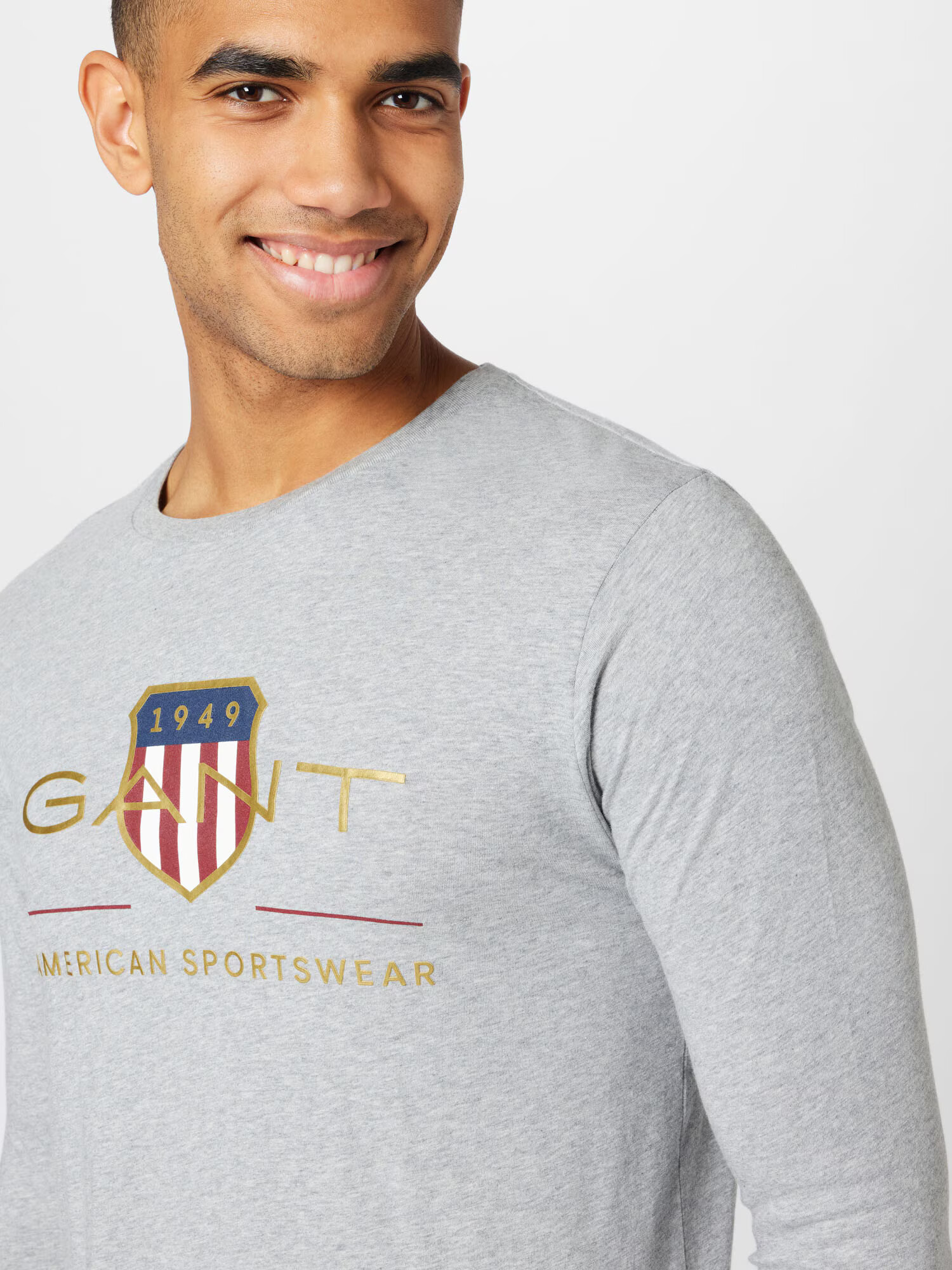 GANT Tricou bleumarin / galben auriu / gri amestecat / alb - Pled.ro