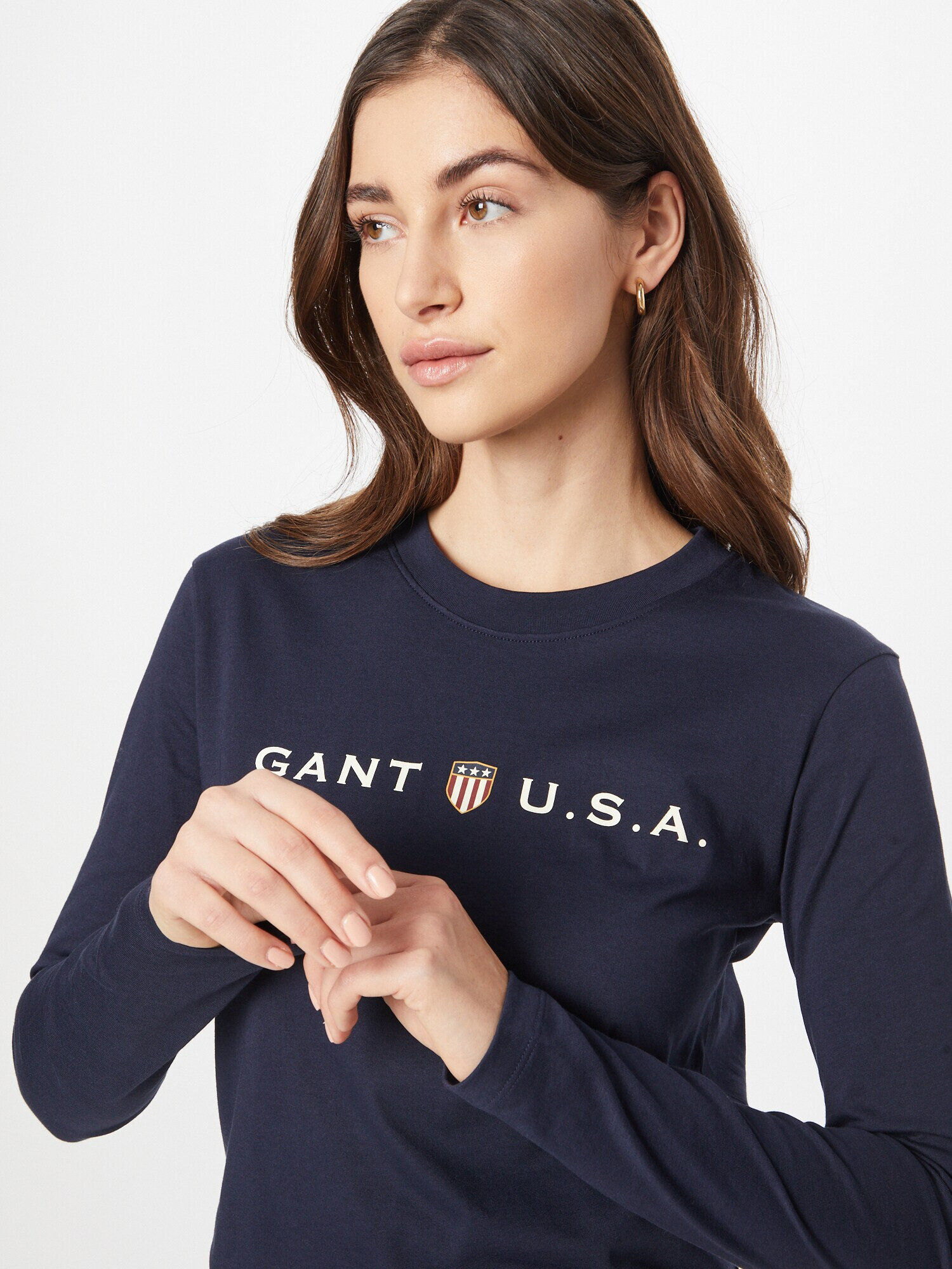 GANT Tricou bleumarin / galben auriu / roșu / alb - Pled.ro