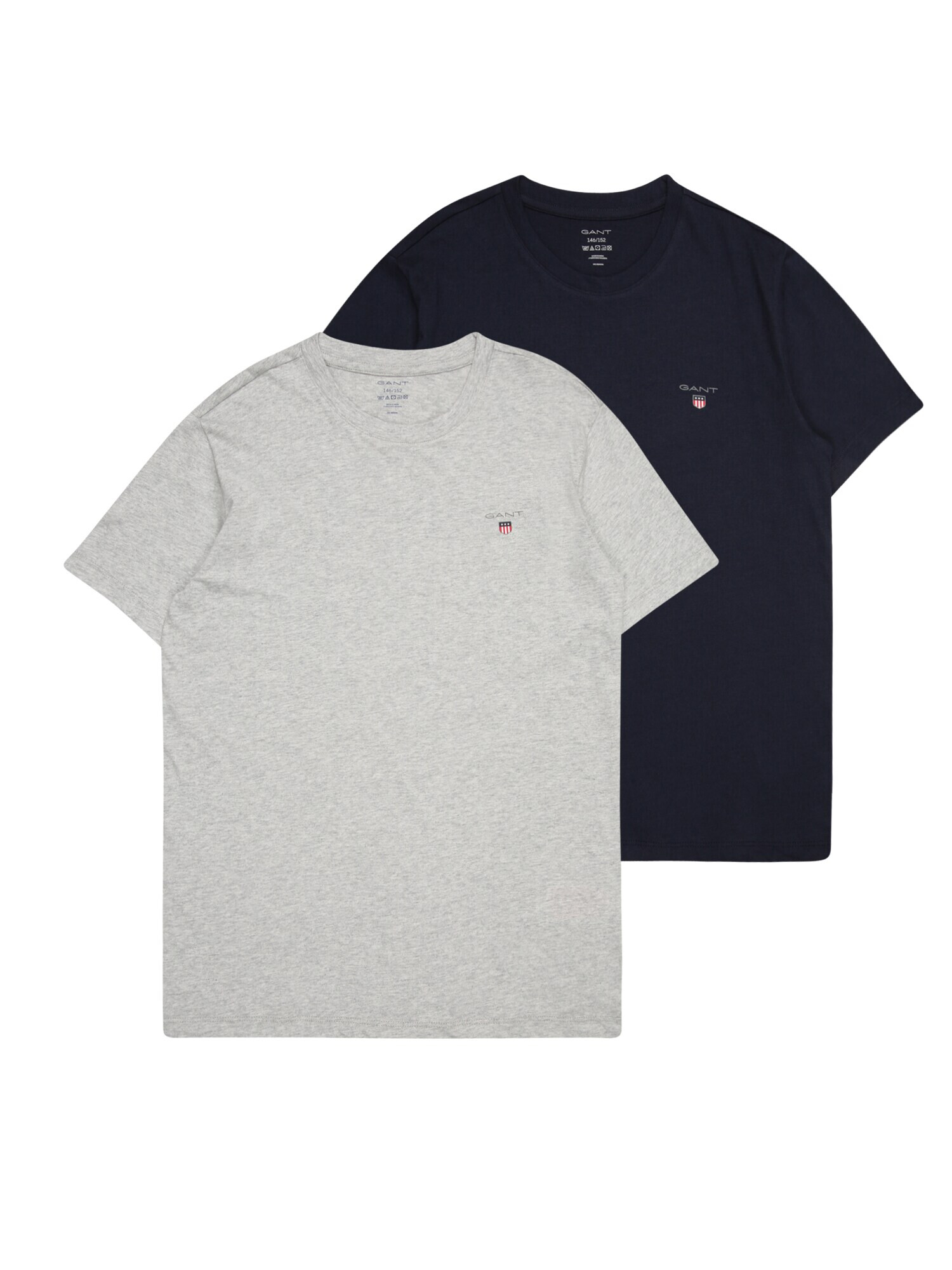 GANT Tricou bleumarin / gri - Pled.ro