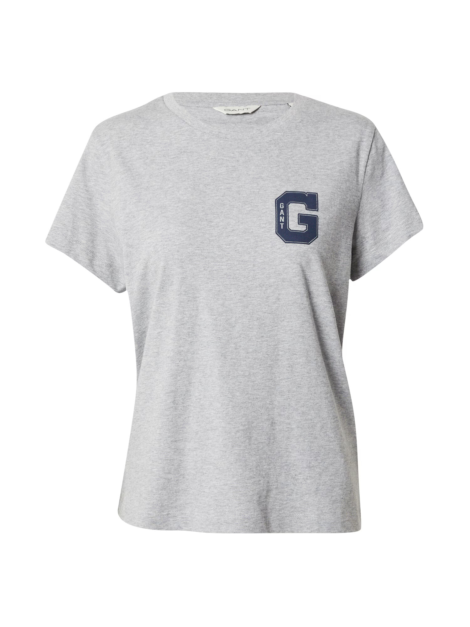 GANT Tricou bleumarin / gri amestecat - Pled.ro