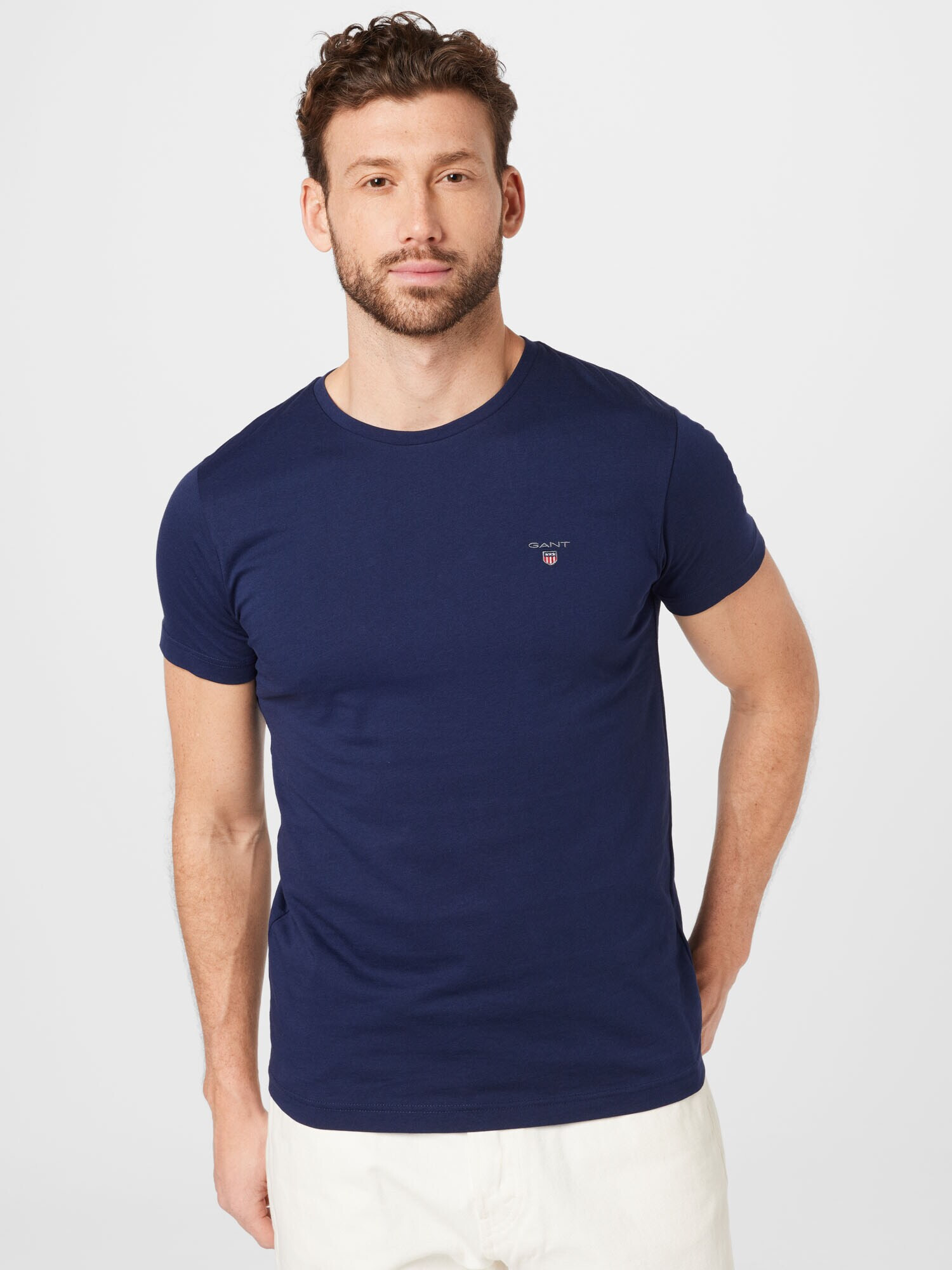 GANT Tricou bleumarin / gri / roșu / alb - Pled.ro