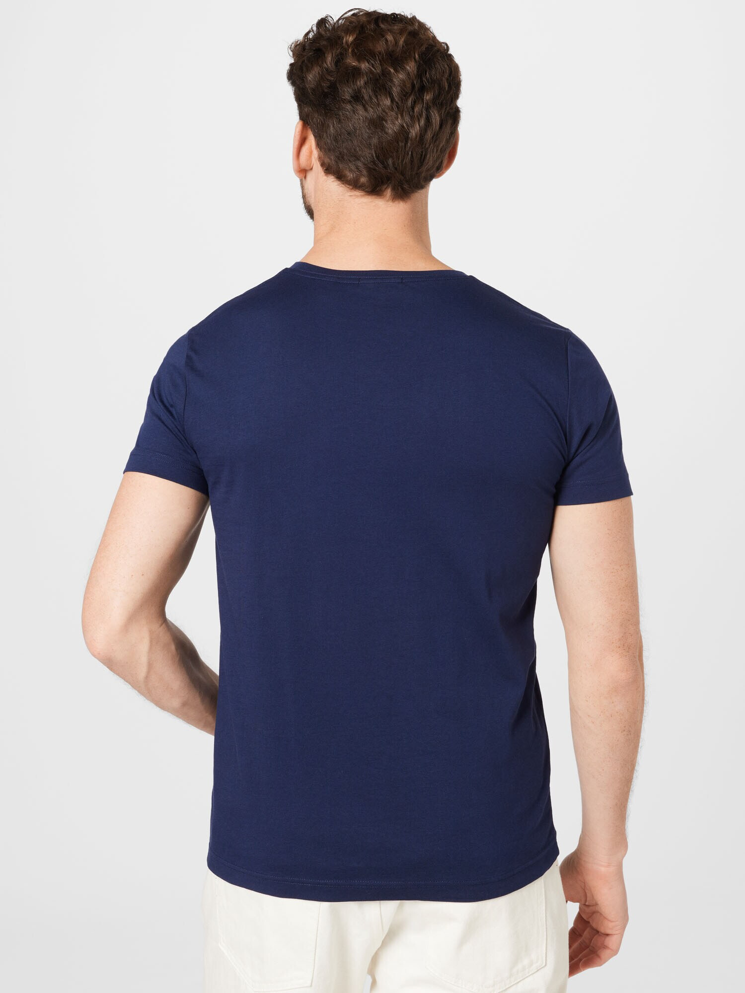 GANT Tricou bleumarin / gri / roșu / alb - Pled.ro