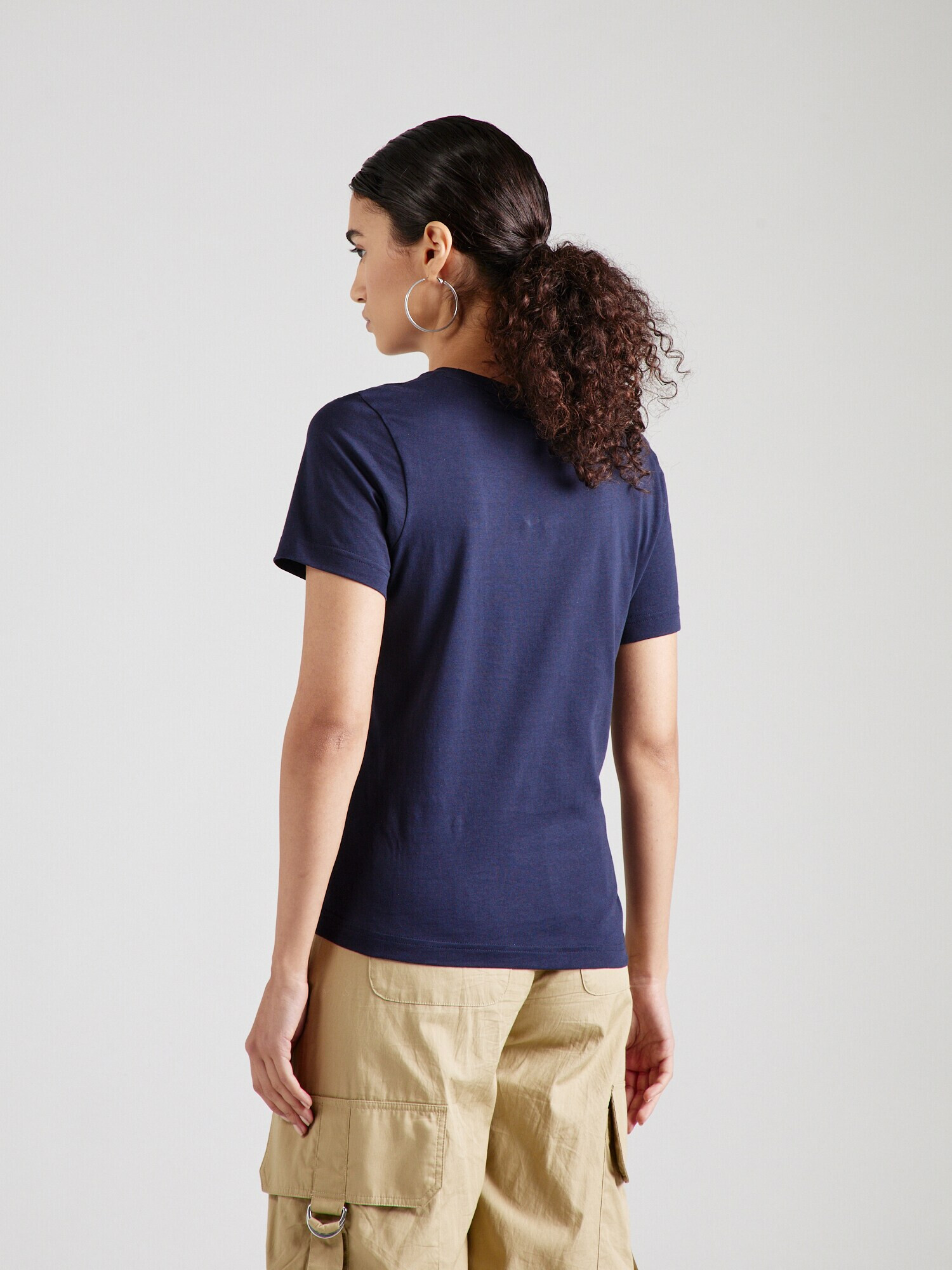 GANT Tricou bleumarin / maro deschis / alb - Pled.ro