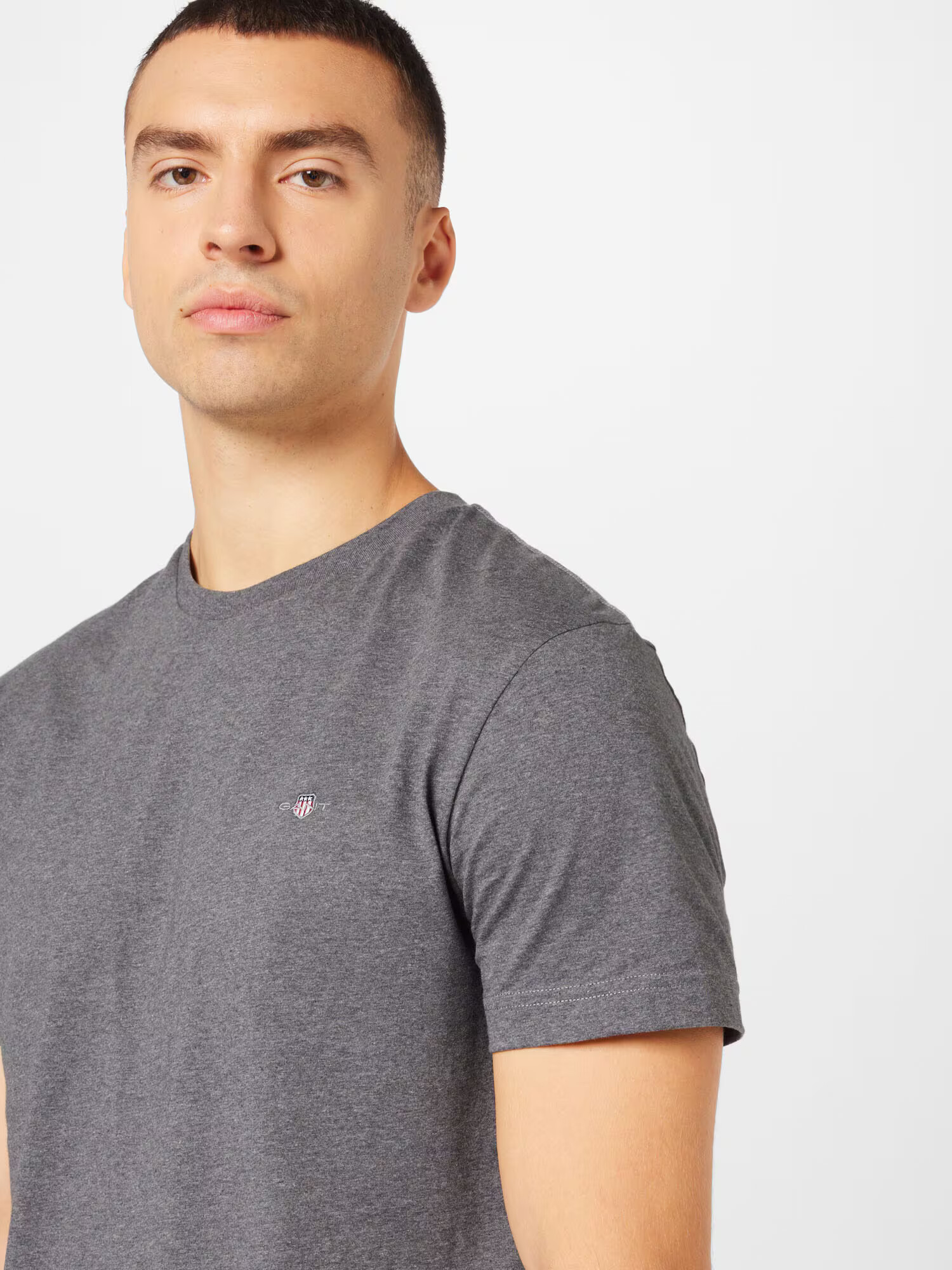 GANT Tricou gri închis - Pled.ro