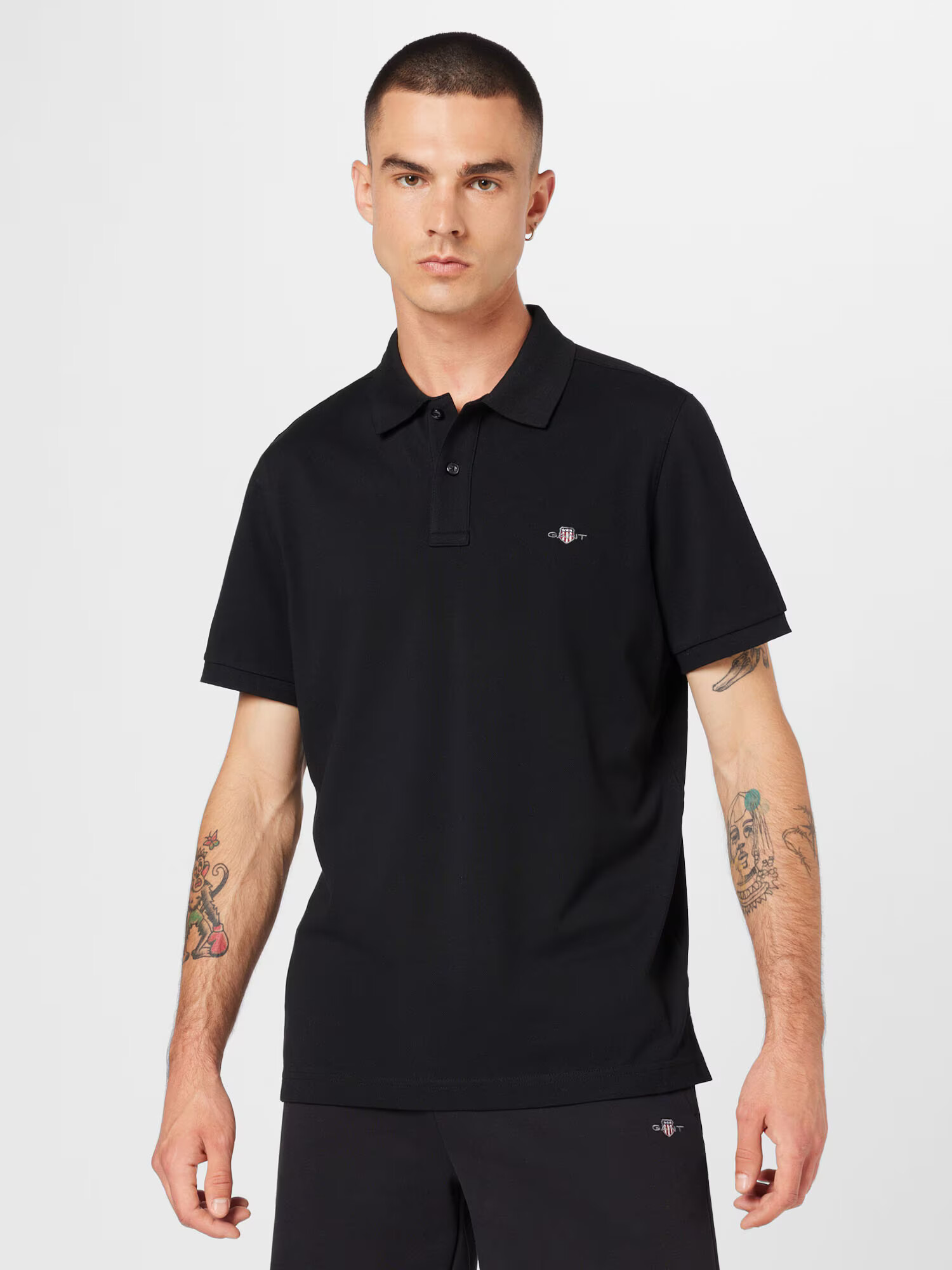 GANT Tricou negru - Pled.ro