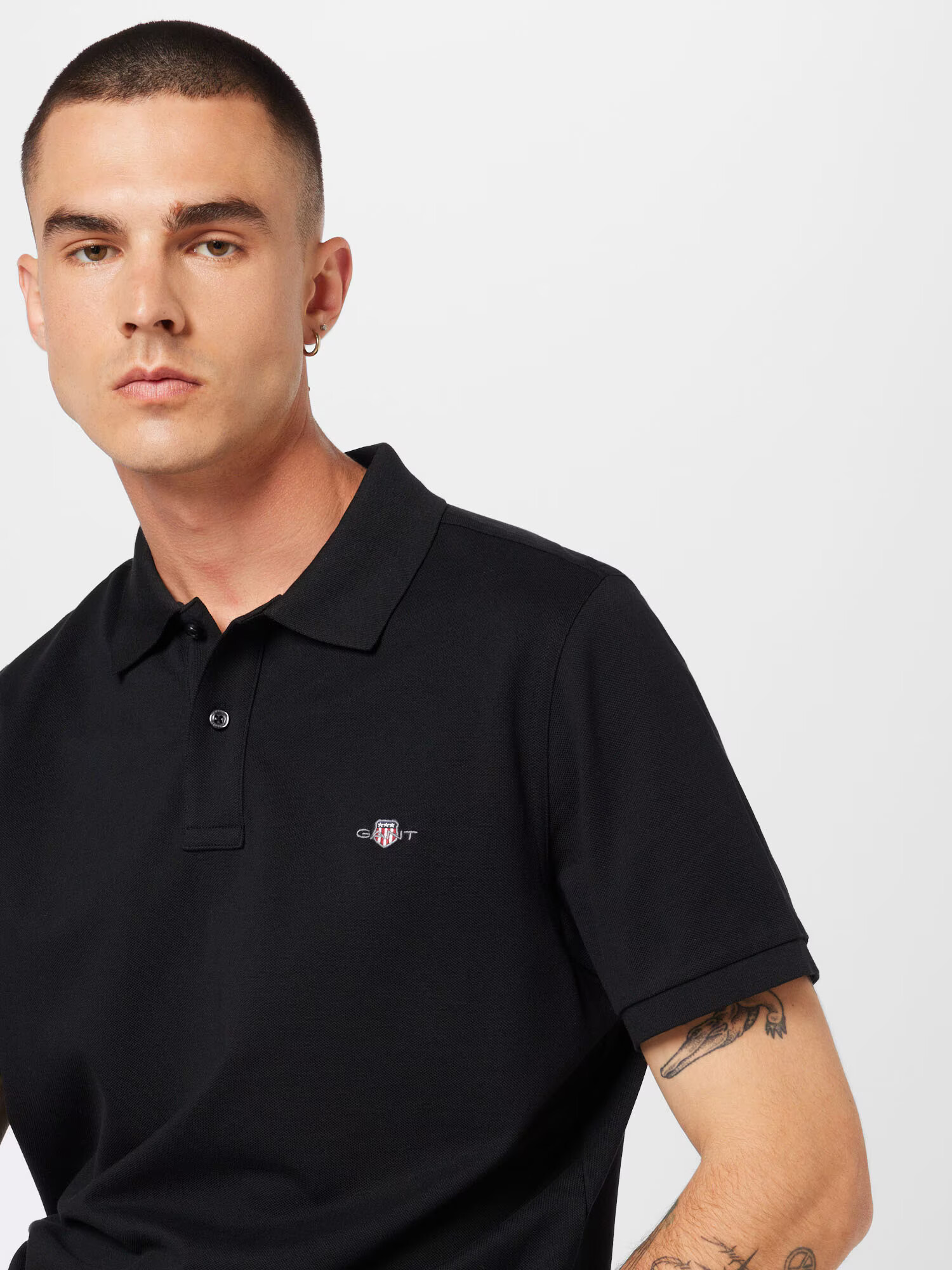 GANT Tricou negru - Pled.ro