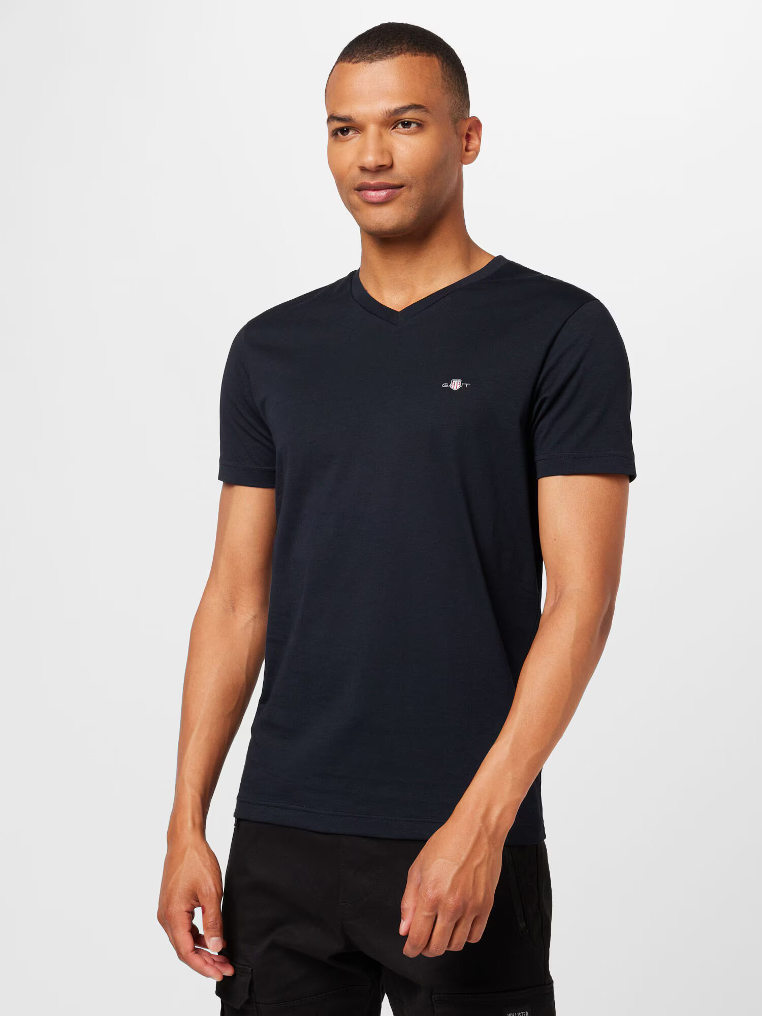 GANT Tricou negru - Pled.ro