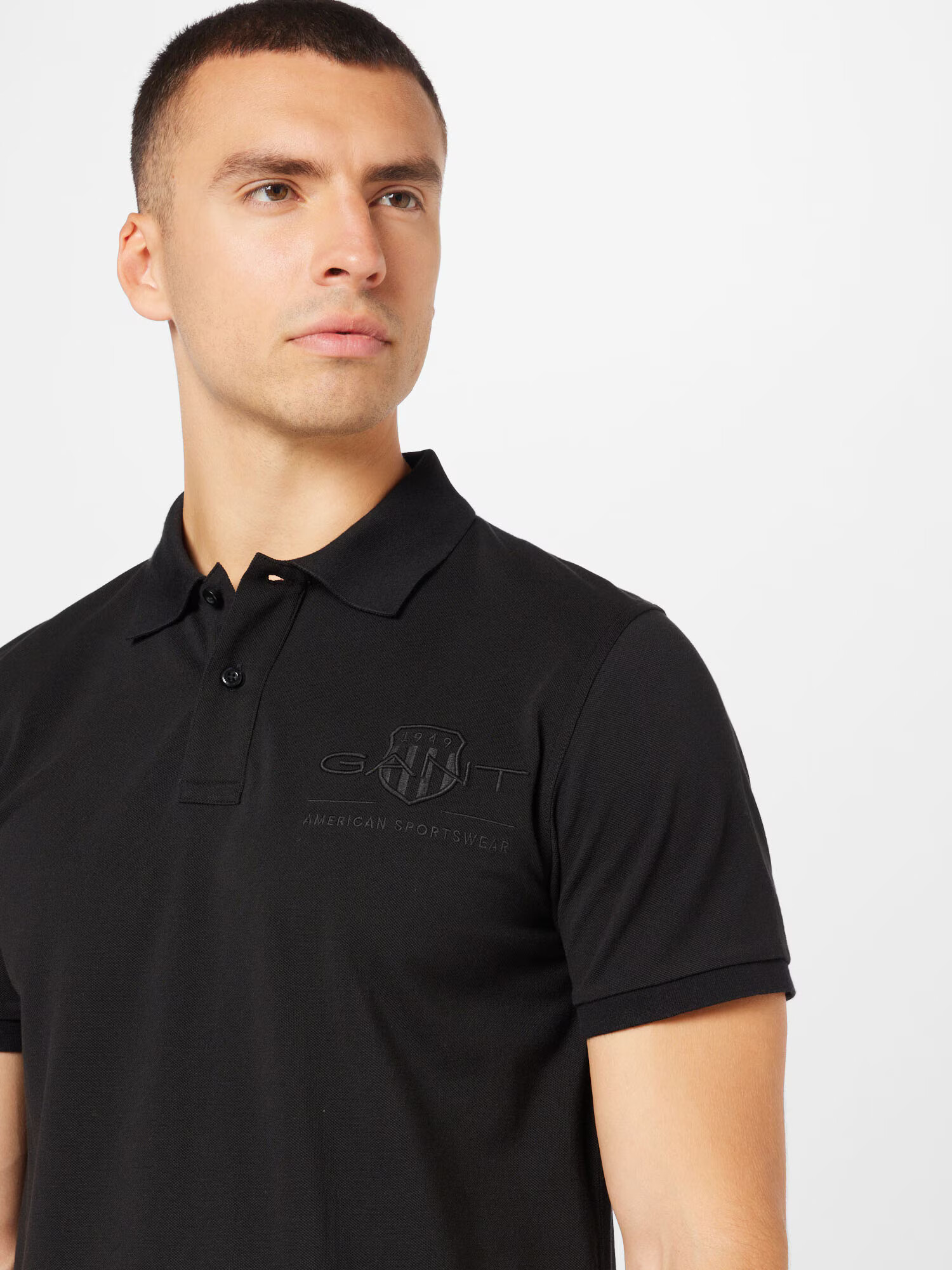 GANT Tricou negru - Pled.ro