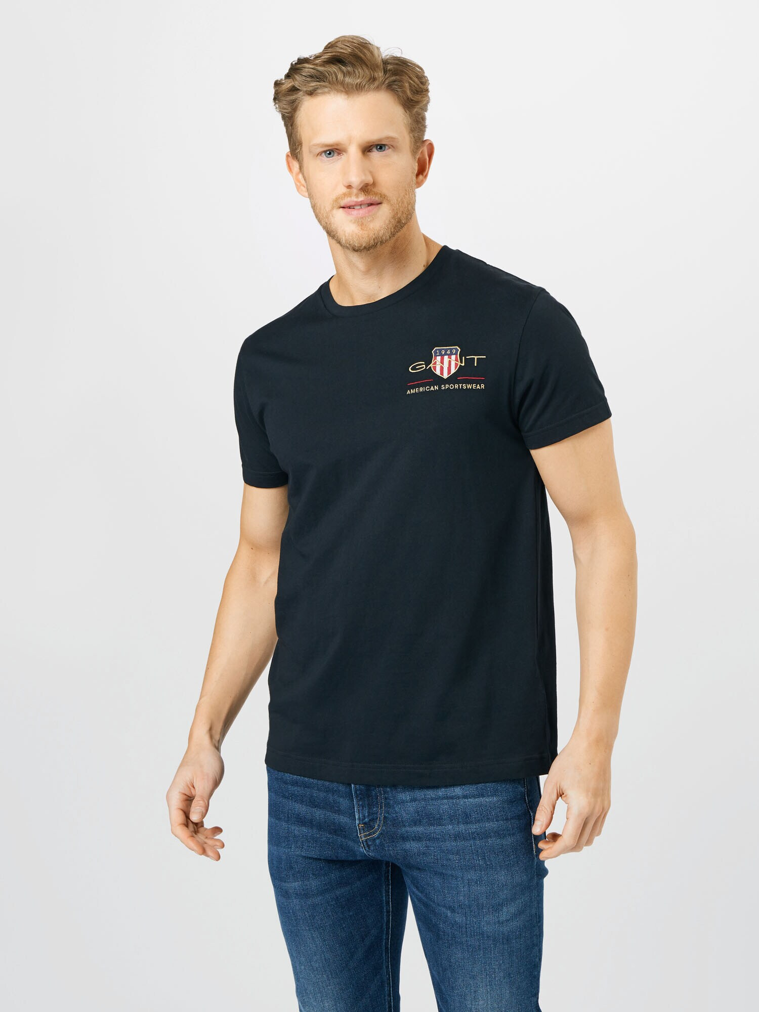 GANT Tricou negru - Pled.ro