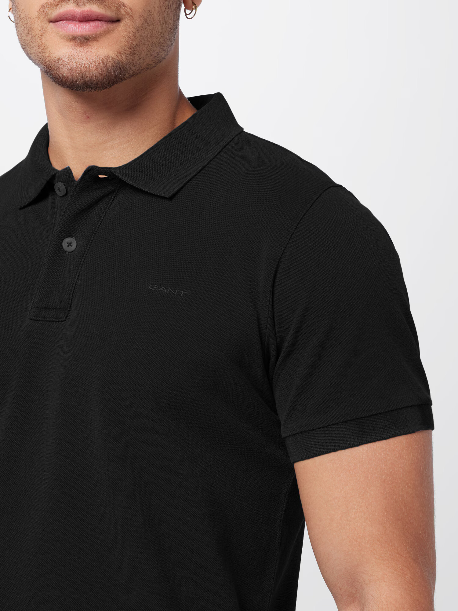 GANT Tricou negru - Pled.ro