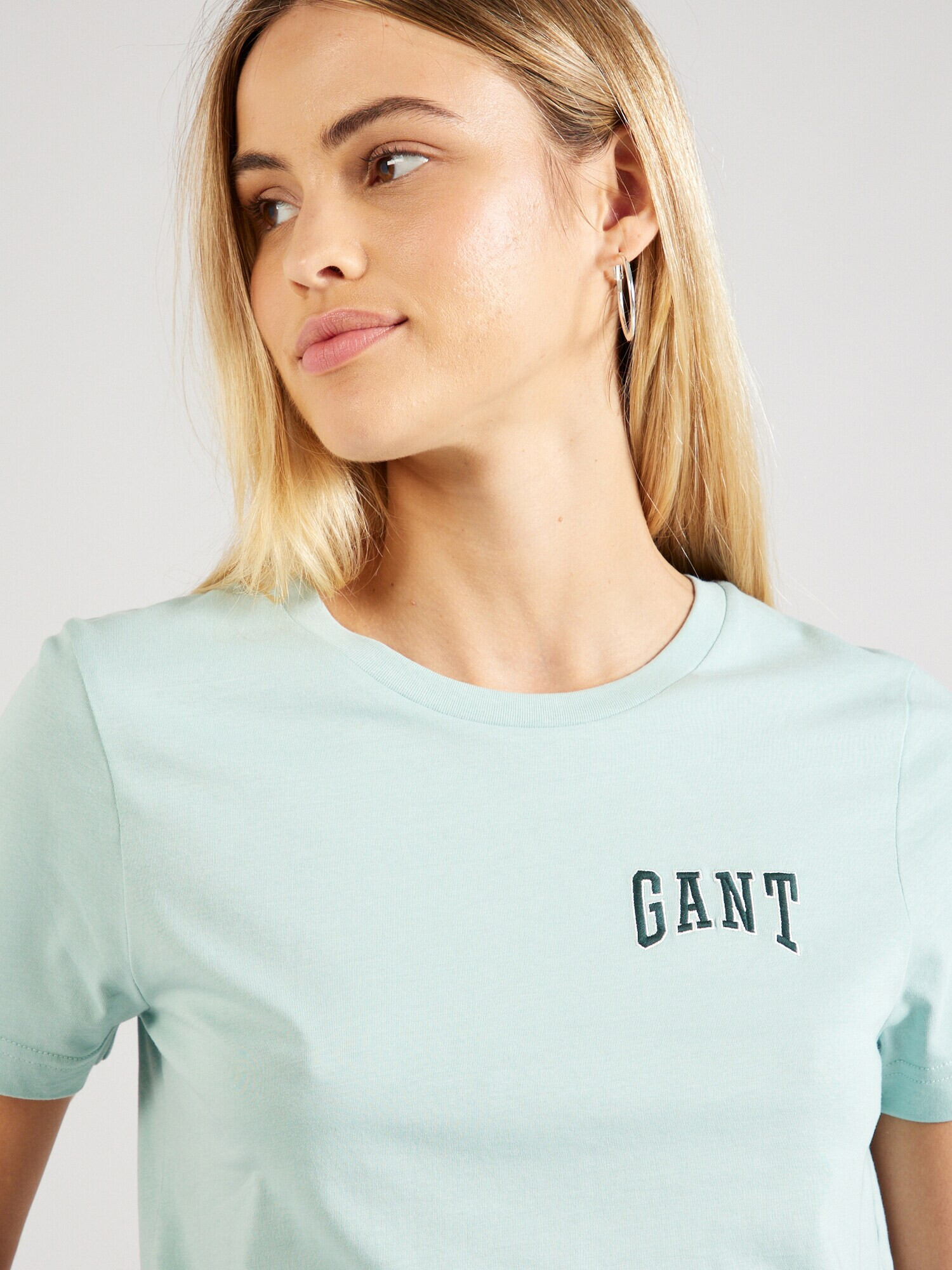 GANT Tricou opal / verde închis / alb - Pled.ro