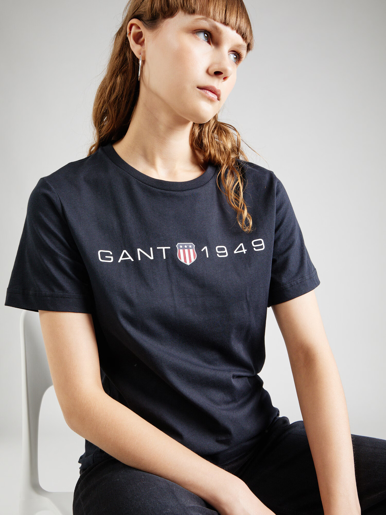 GANT Tricou roșu / negru / alb - Pled.ro