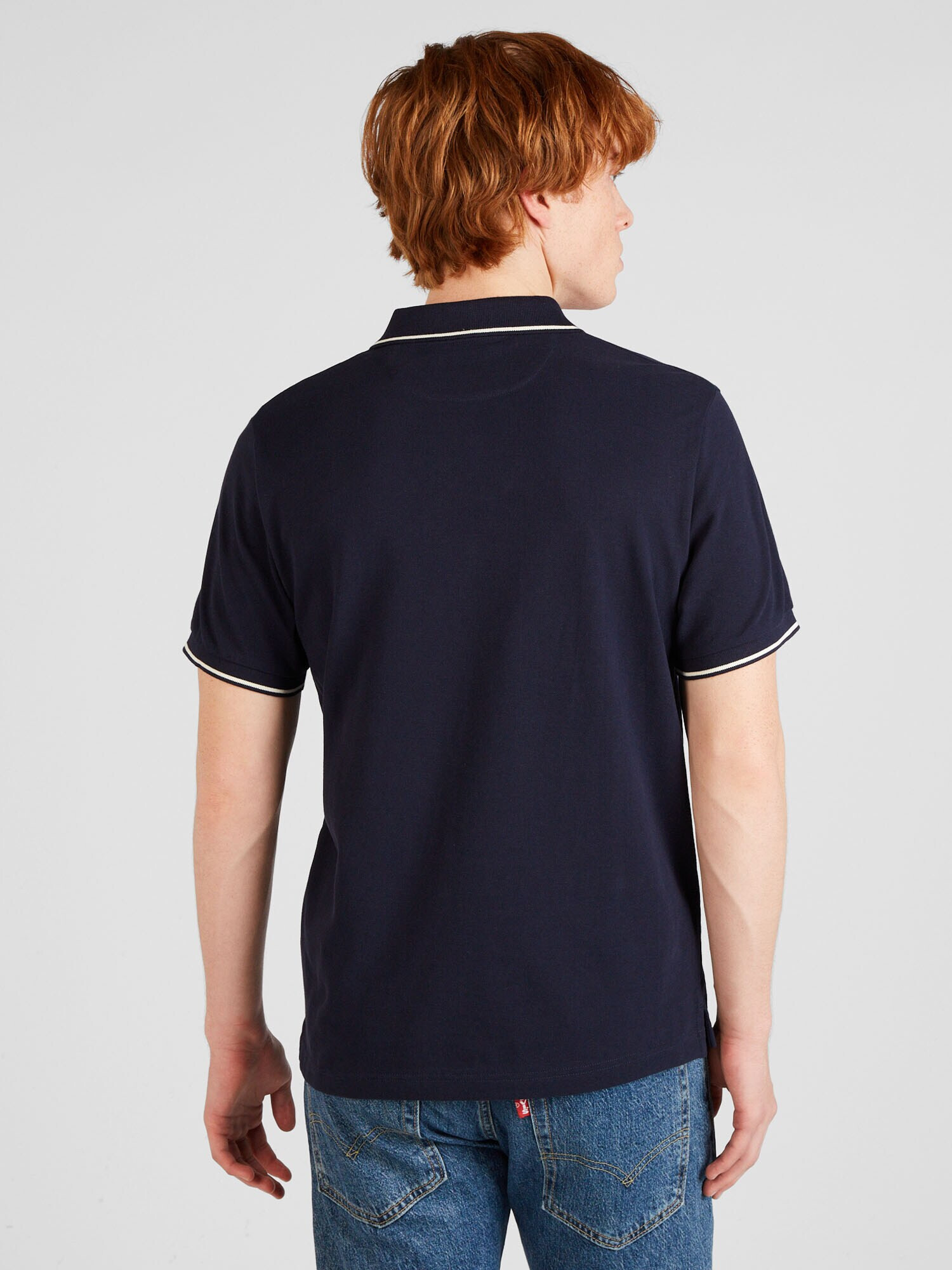 GANT Tricou 'RUGGER' bleumarin / alb - Pled.ro