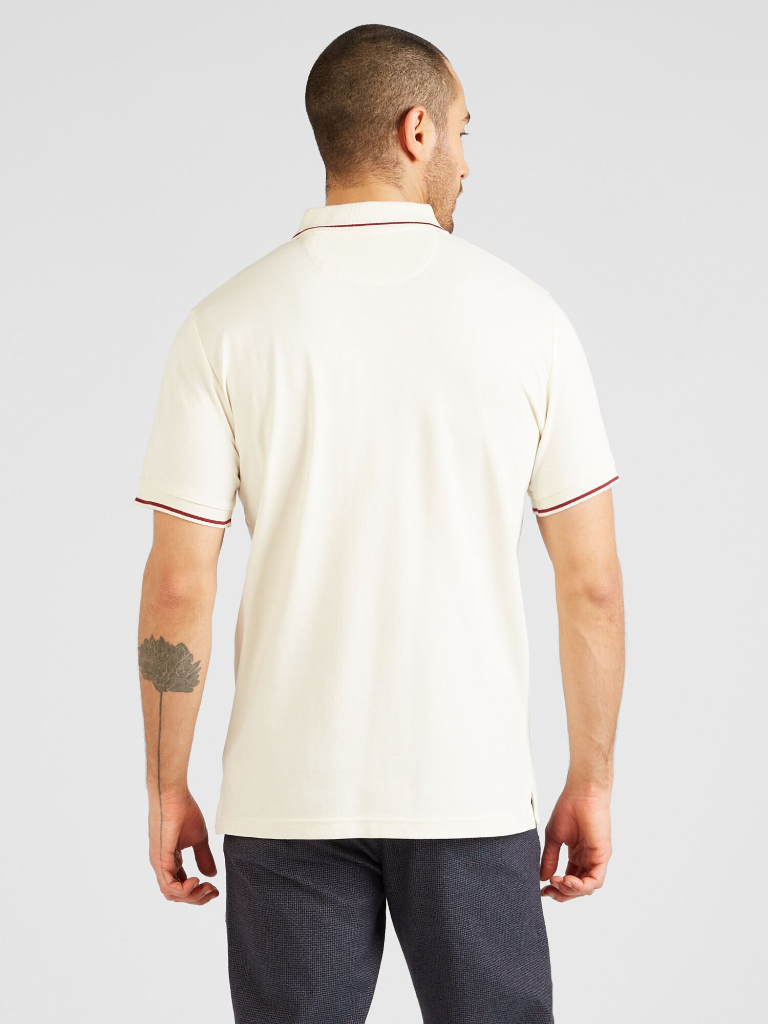 GANT Tricou 'RUGGER' crem / roșu - Pled.ro