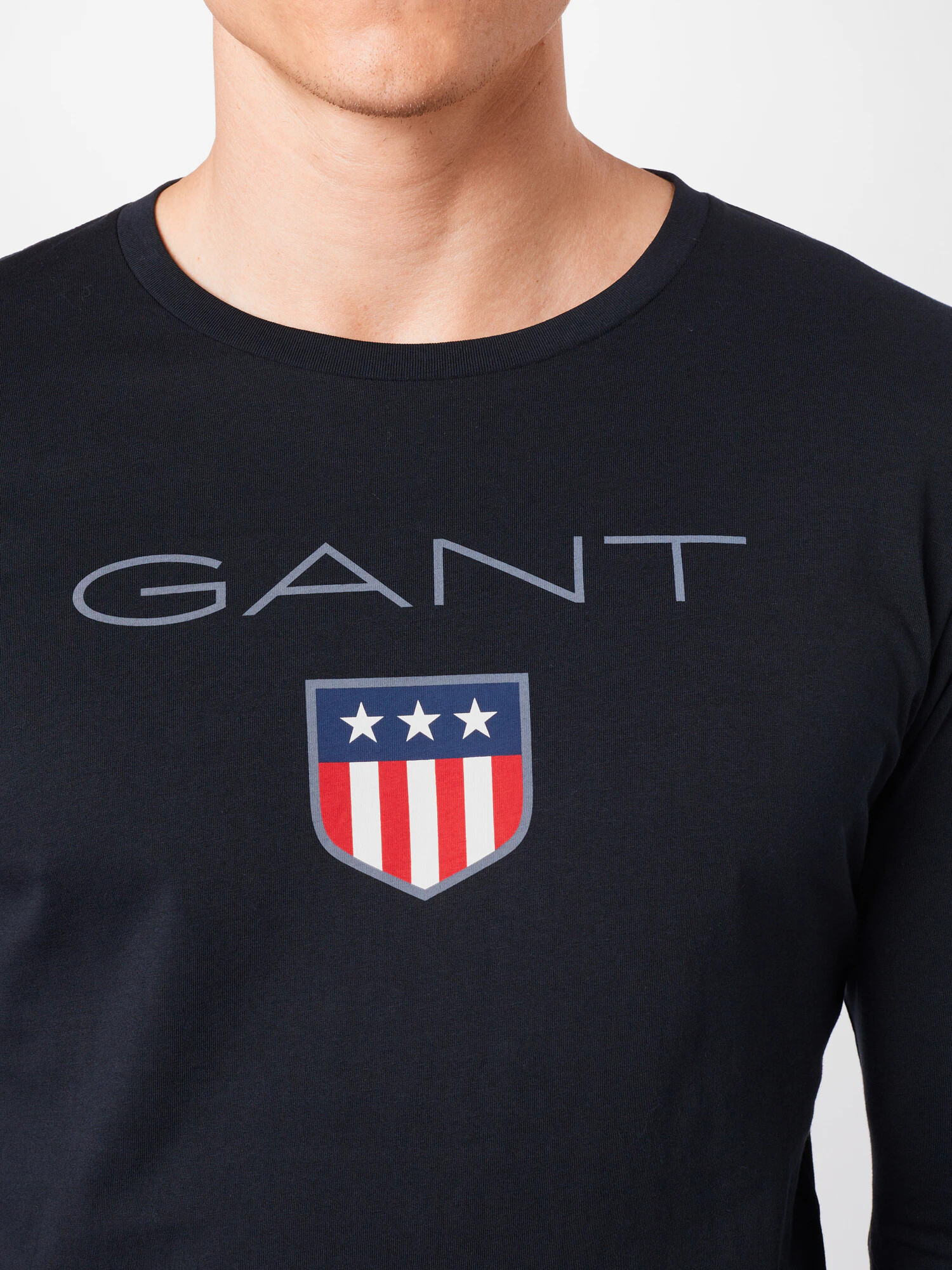 GANT Tricou 'Shield' albastru închis / gri închis / roșu / negru / alb - Pled.ro