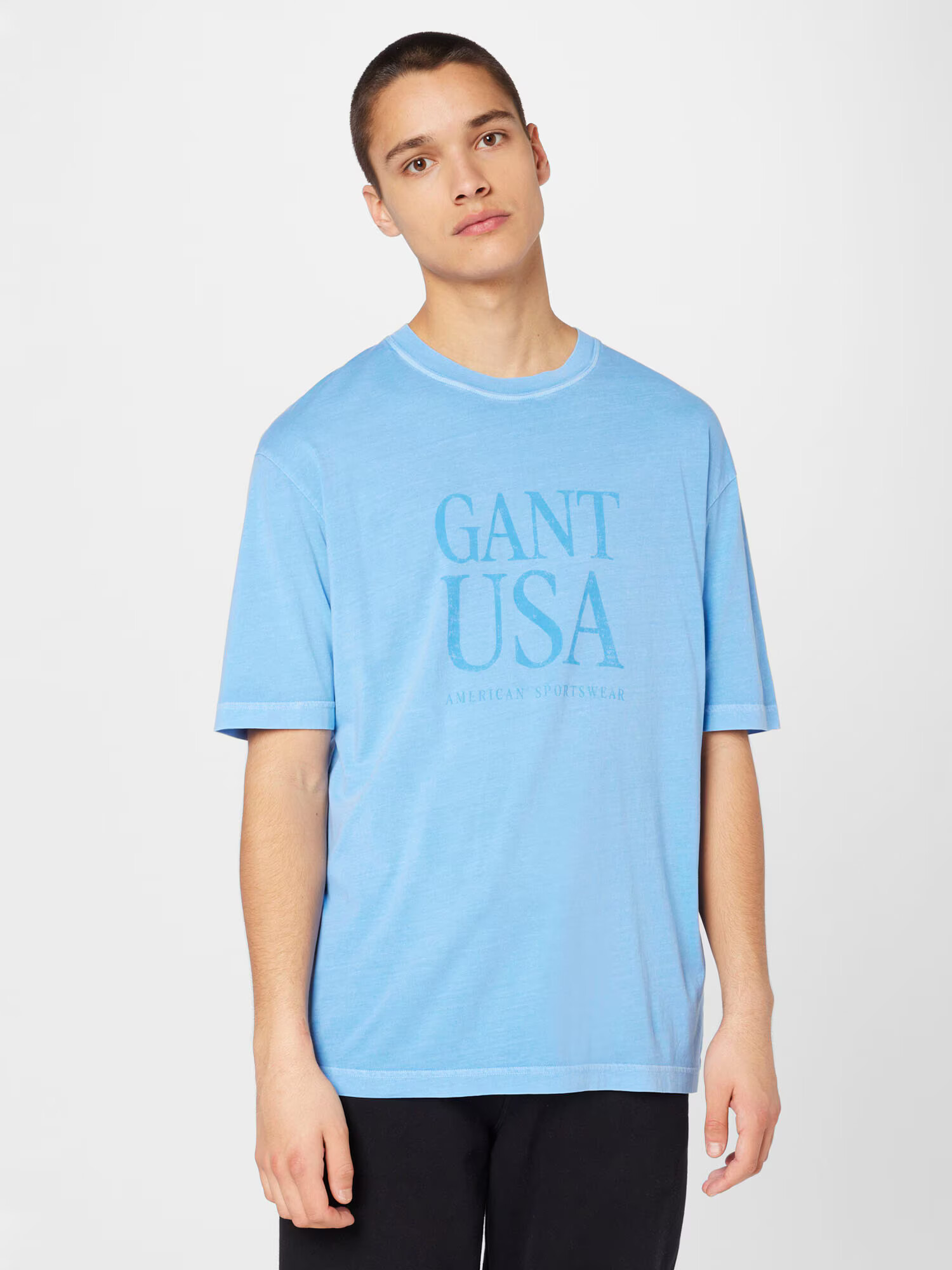 GANT Tricou 'Sunfaded' albastru deschis - Pled.ro