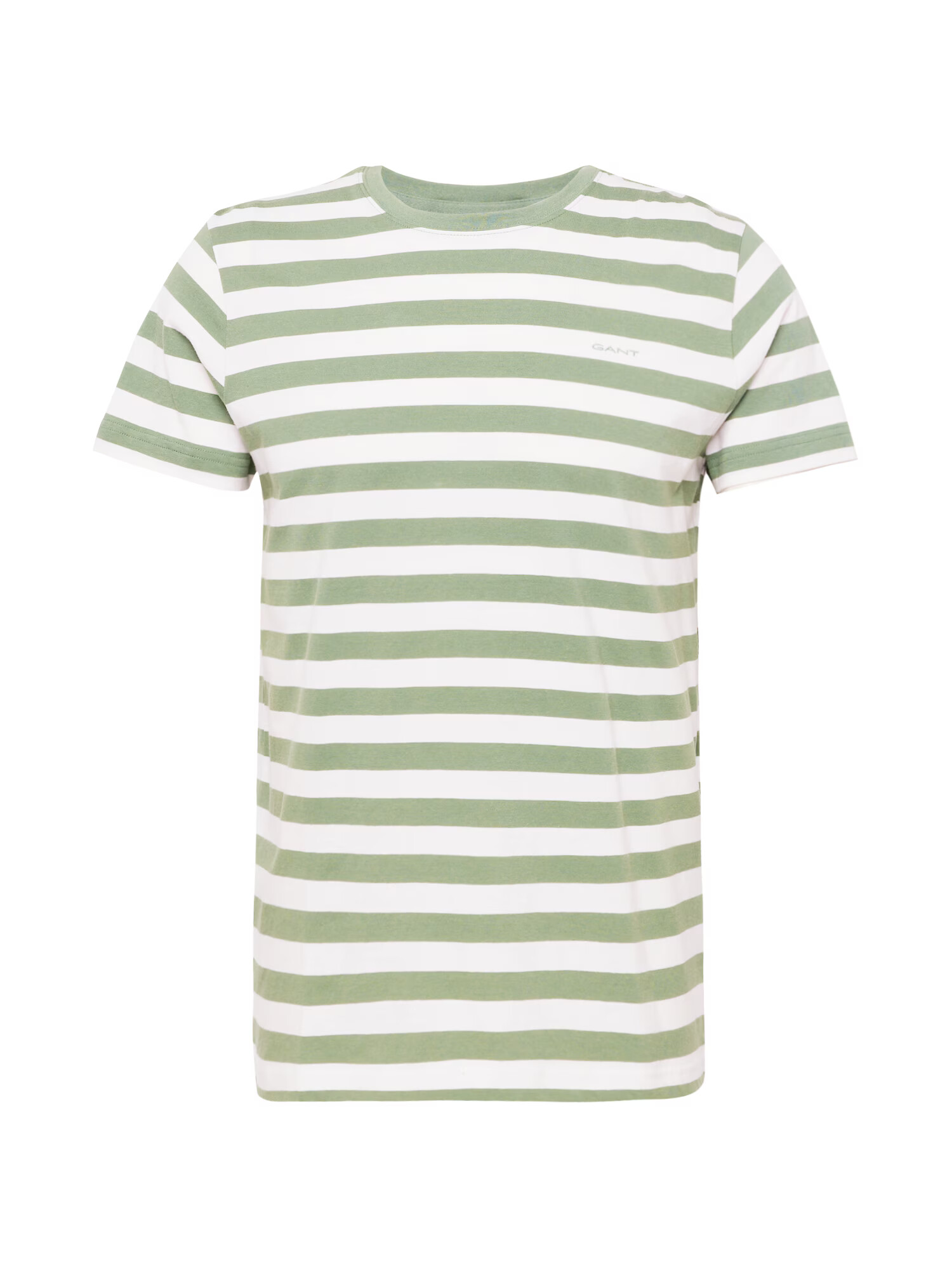 GANT Tricou verde / alb - Pled.ro