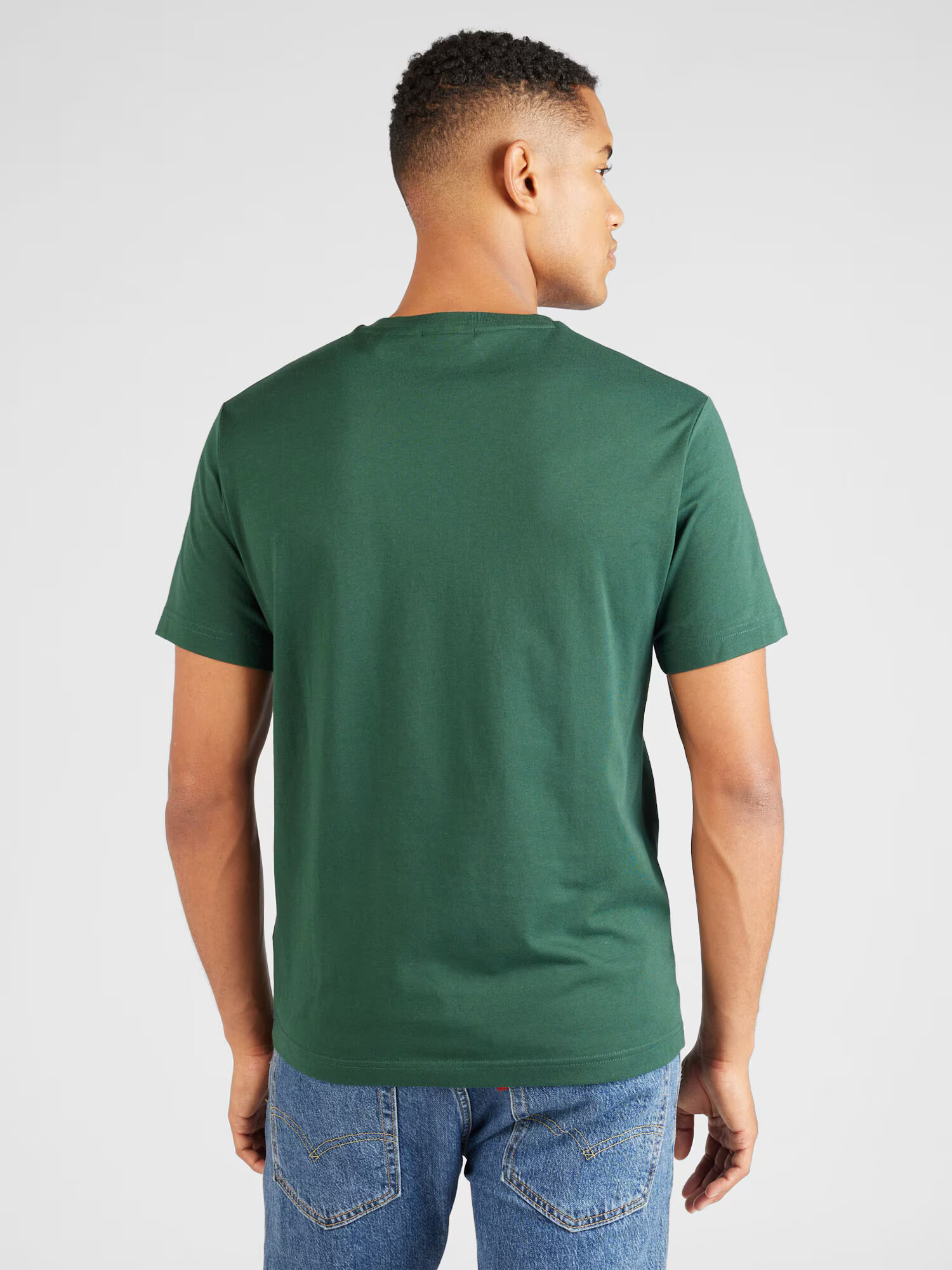 GANT Tricou verde închis / alb - Pled.ro