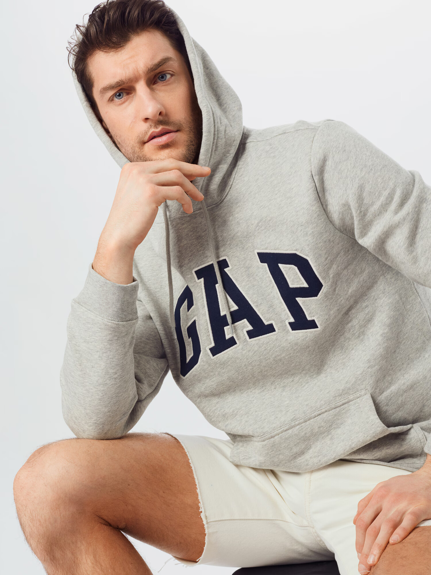 GAP Bluză de molton 'FLEECE ARCH' gri deschis - Pled.ro