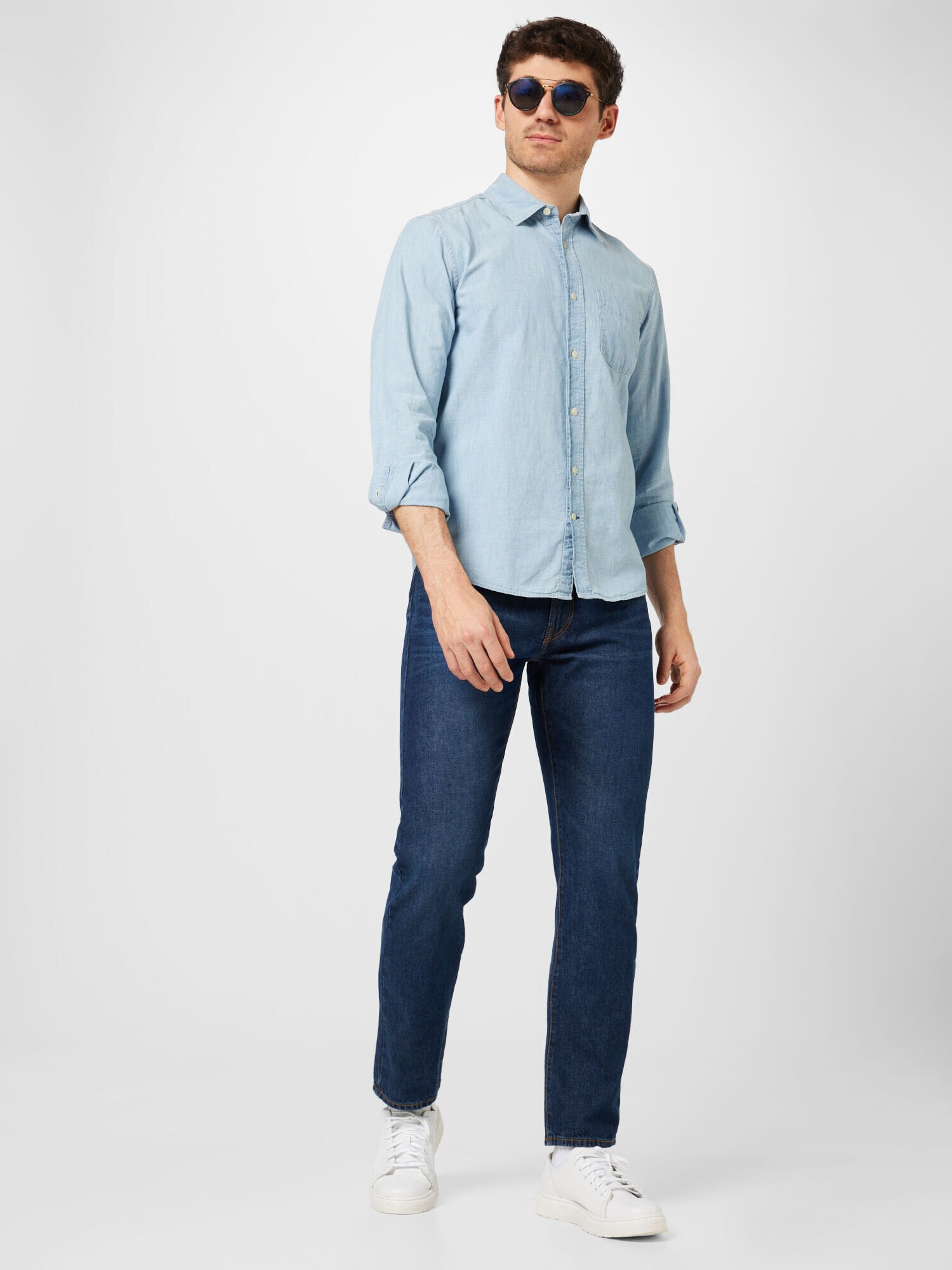 GAP Cămașă 'CHAMBRAY' albastru denim - Pled.ro