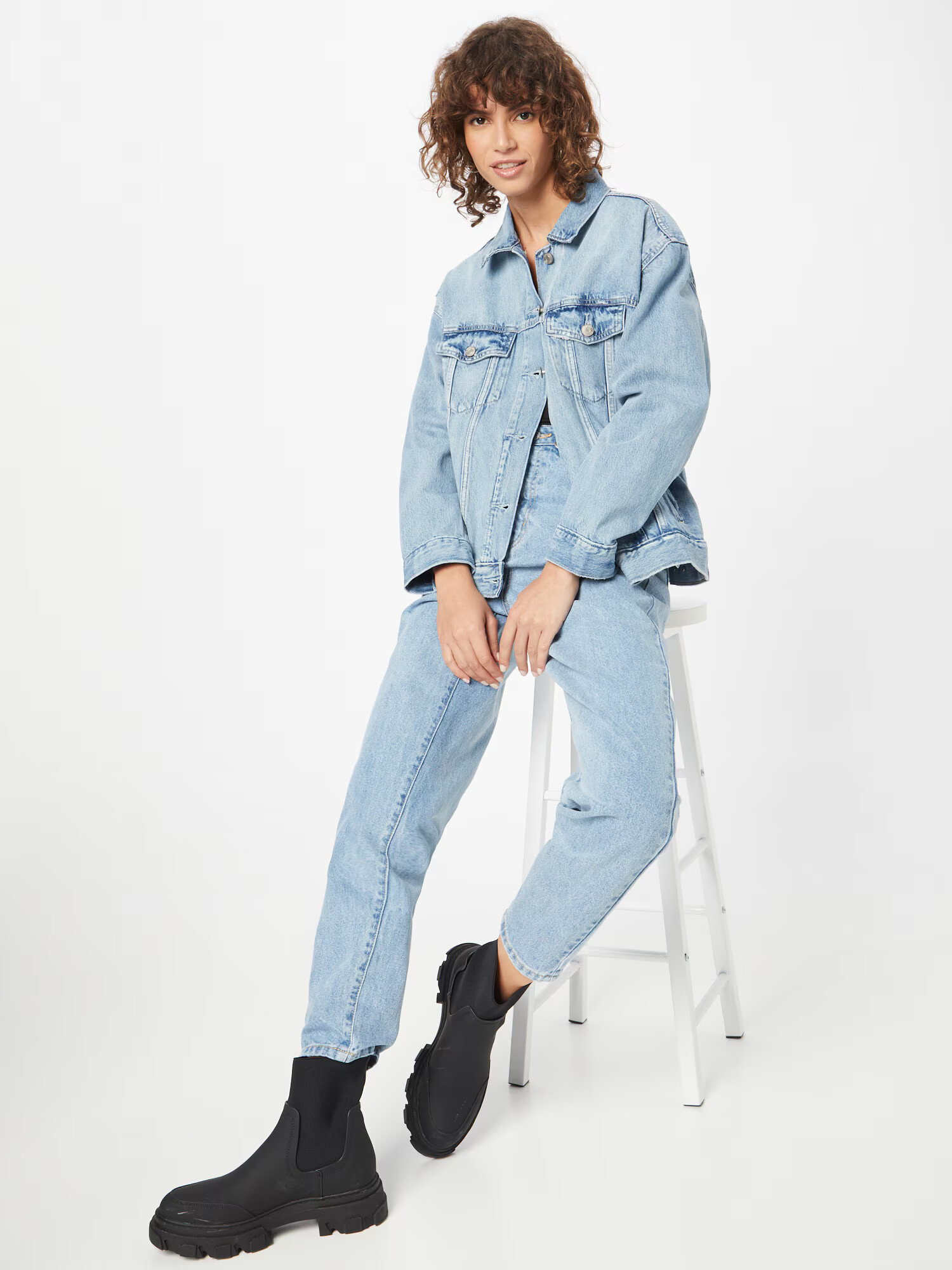 GAP Geacă de primăvară-toamnă albastru denim - Pled.ro